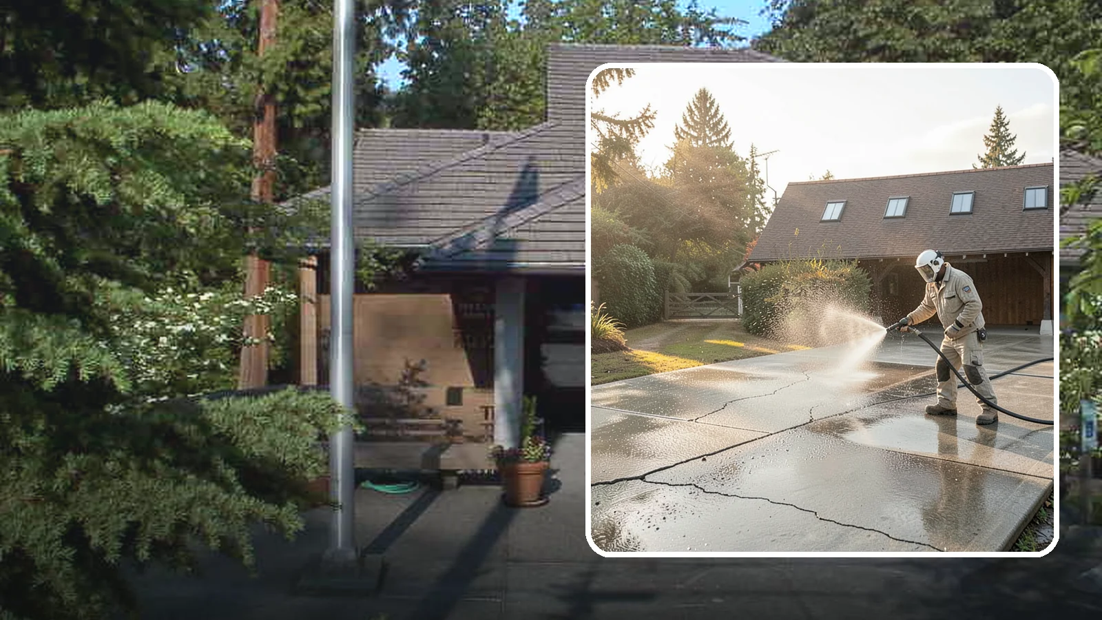 Driveway Sealing Preparation in Yarrow Point, King County, WA - Thorough cleaning and prep that gets a driveway ready for a durable, long-lasting sealant application.