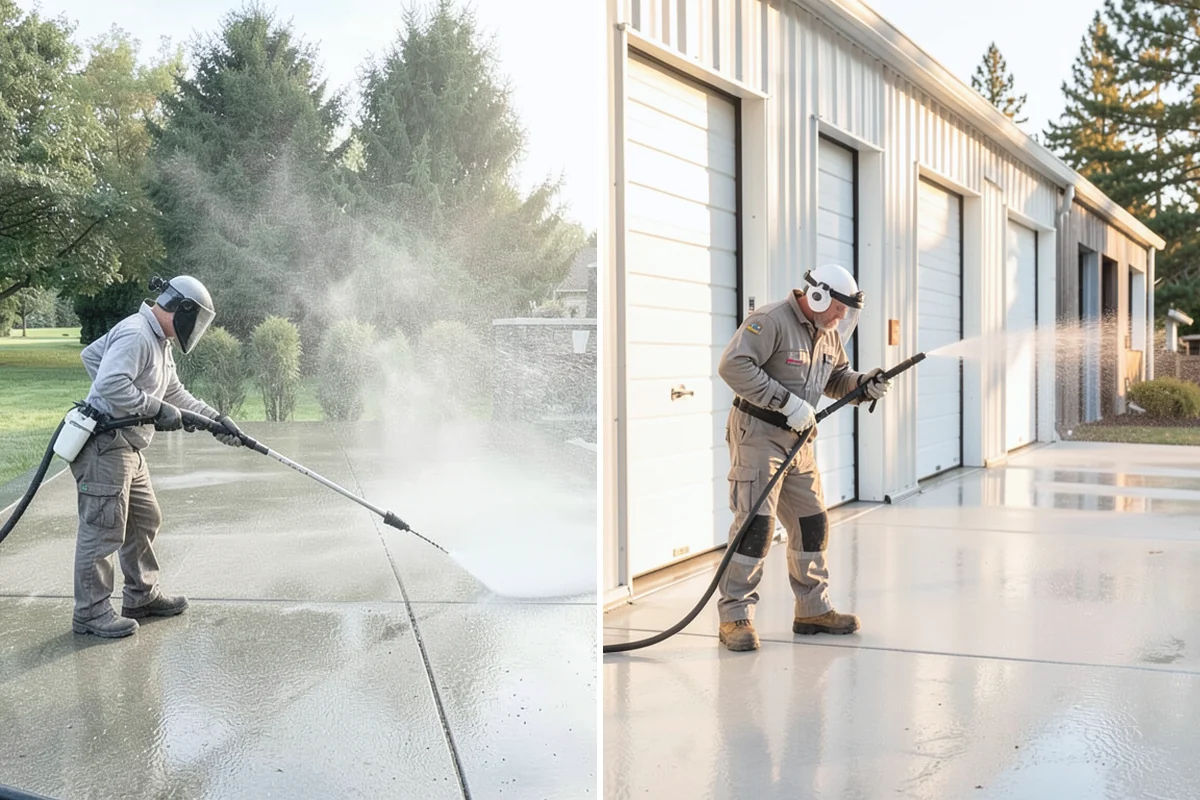 Driveway Sealing in Bonney Lake, Pierce County, WA - Wash the driveway and treat any oil, rust, or organic staining