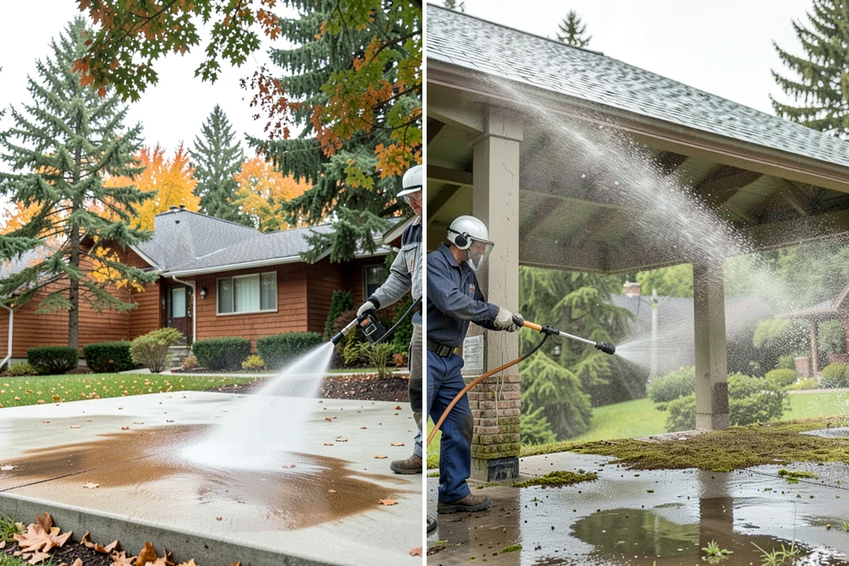 Driveway Sealing in Enumclaw, King County, WA - Wash the driveway and treat any oil, rust, or organic staining