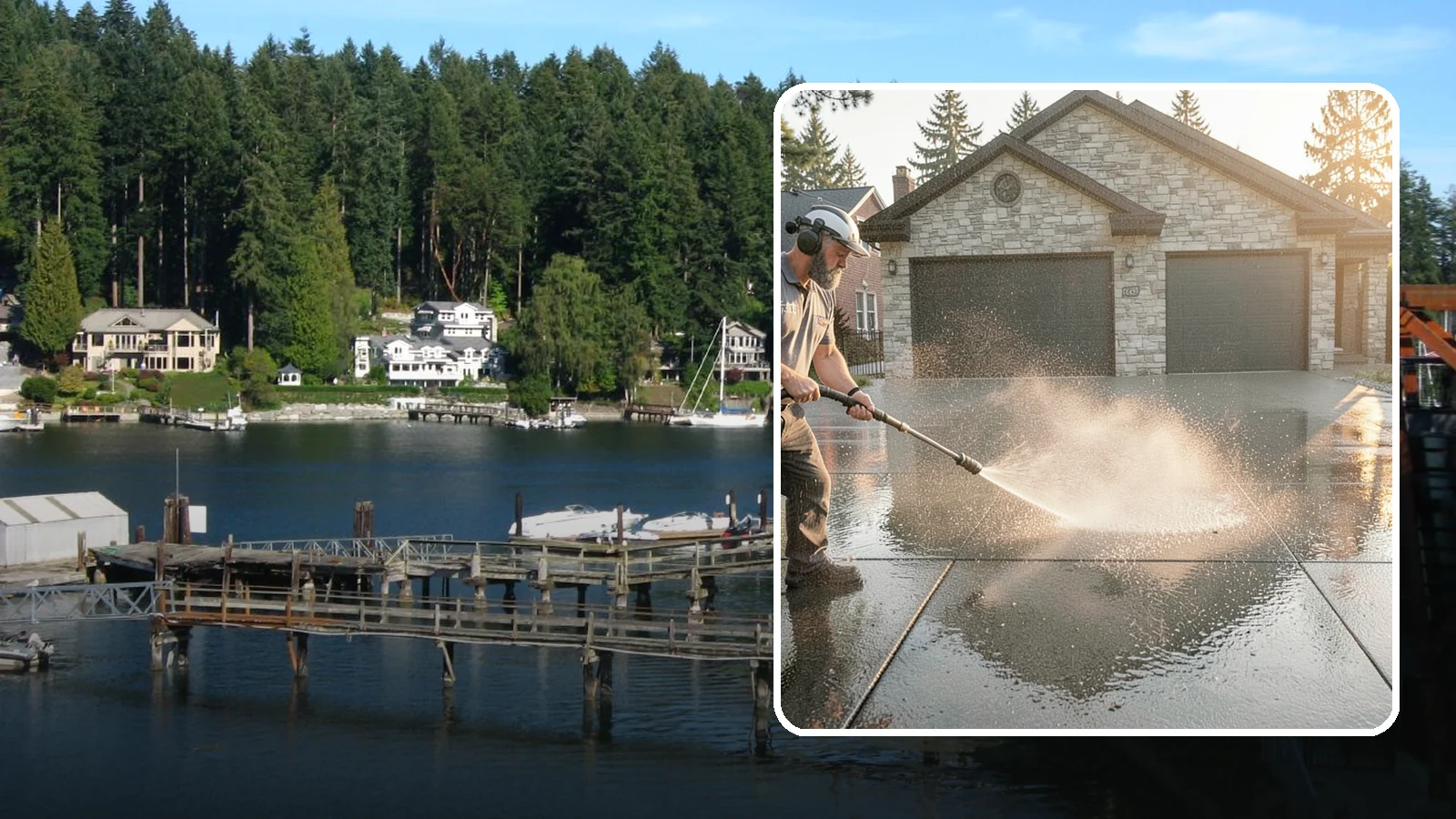Driveway Sealing in Gig Harbor, Pierce County, WA - Protective sealing for asphalt and concrete driveways that guards the surface against Washington's relentless rain, oil, and...