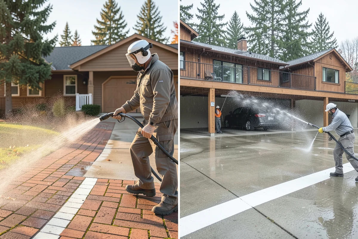 Driveway Sealing in Hamilton, Skagit County, WA - Wash the driveway and treat any oil, rust, or organic staining
