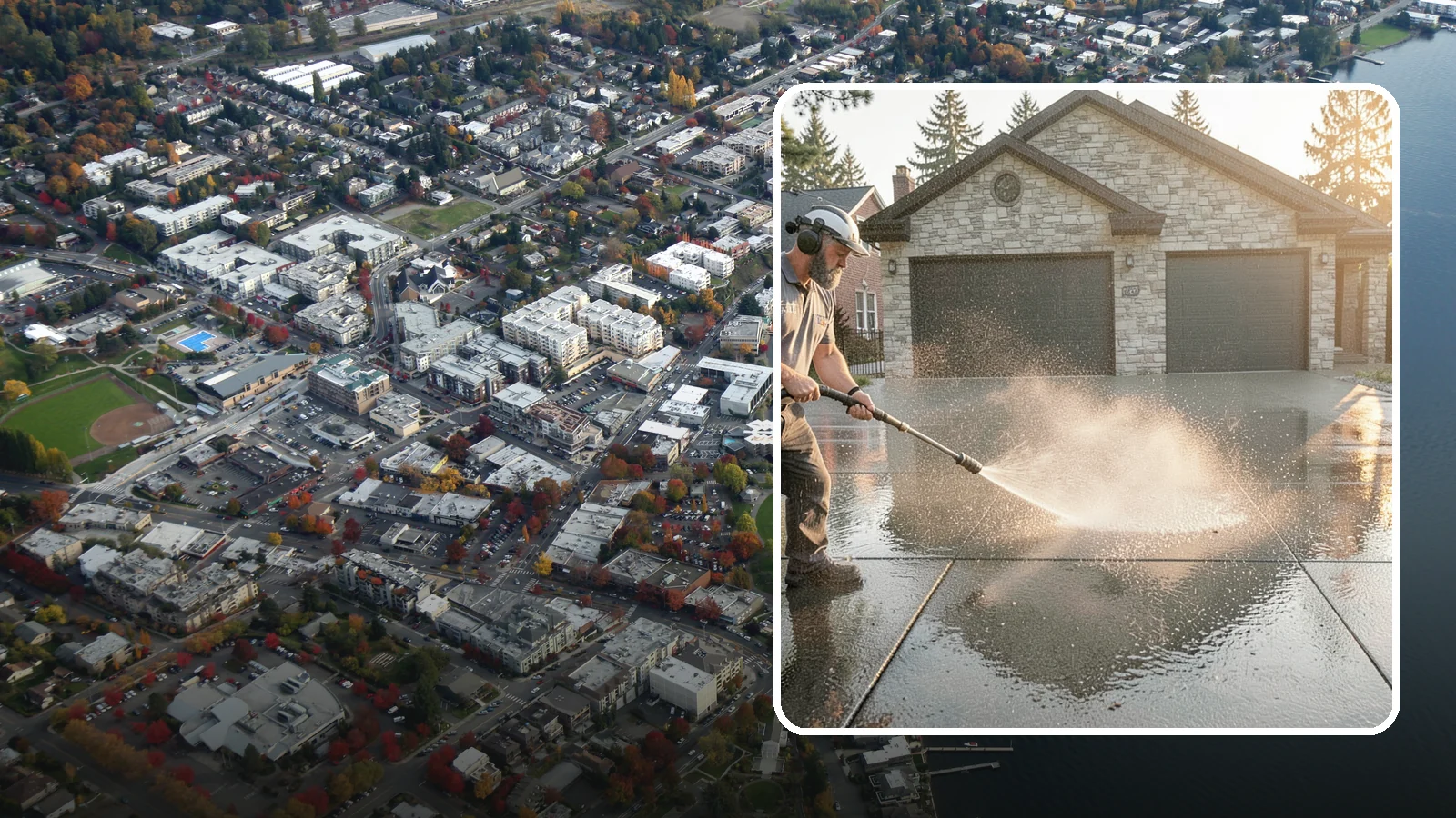 Driveway Sealing in Kirkland, King County, WA - Protective sealing for asphalt and concrete driveways that guards the surface against Washington's relentless rain, oil, and...