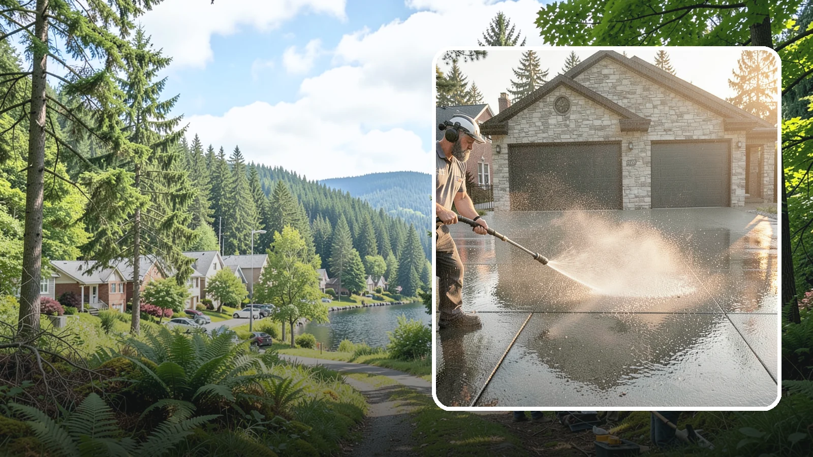 Driveway Sealing in Lake Forest Park, King County, WA - Protective sealing for asphalt and concrete driveways that guards the surface against Washington's relentless rain, oil, and...