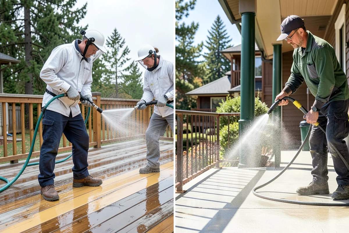 Driveway Sealing in Lake Forest Park, King County, WA - Wash the driveway and treat any oil, rust, or organic staining
