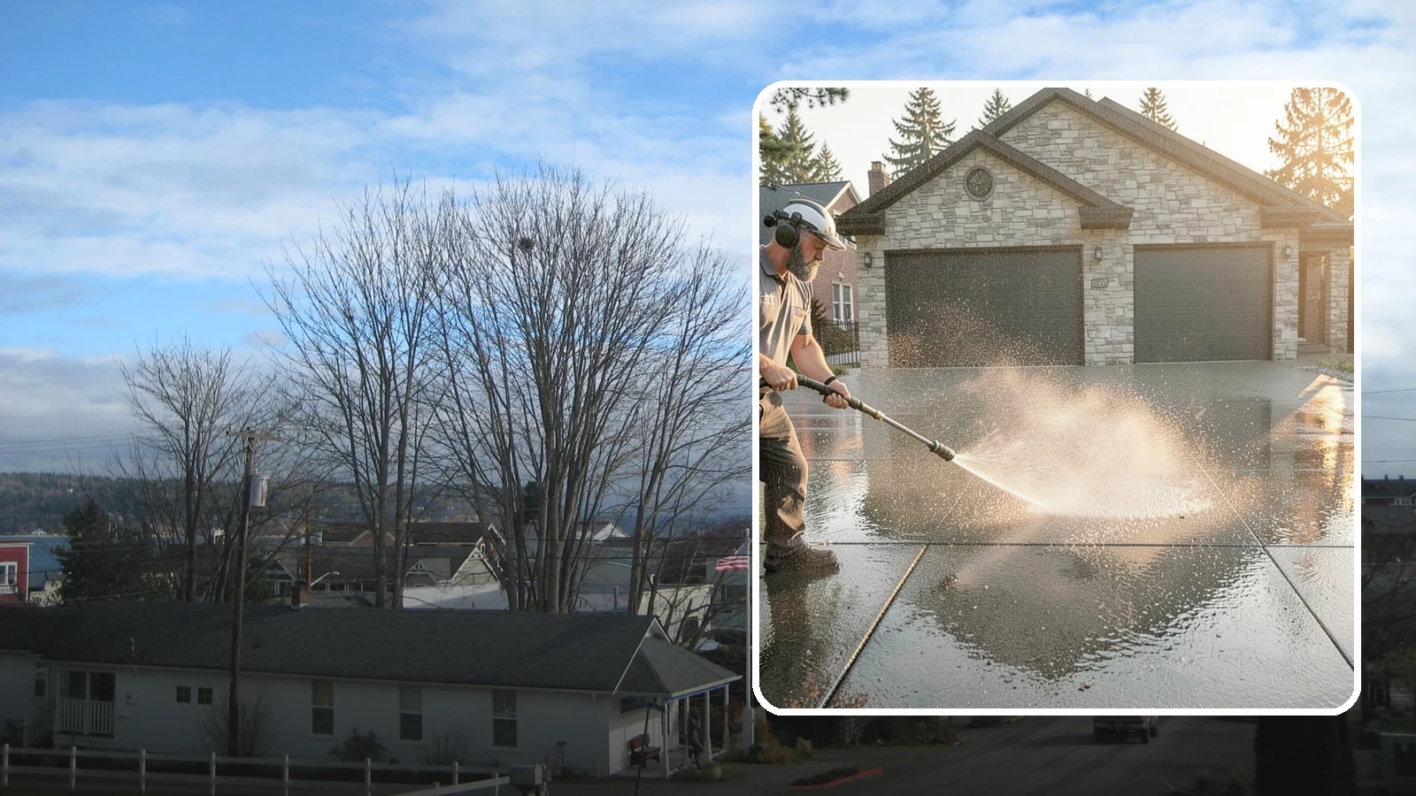 Driveway Sealing in Langley, Island County, WA - Protective sealing for asphalt and concrete driveways that guards the surface against Washington's relentless rain, oil, and...