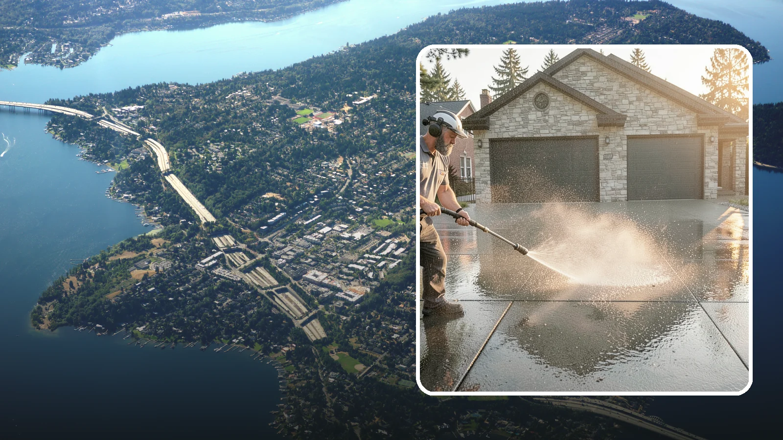 Driveway Sealing in Mercer Island, King County, WA - Protective sealing for asphalt and concrete driveways that guards the surface against Washington's relentless rain, oil, and...