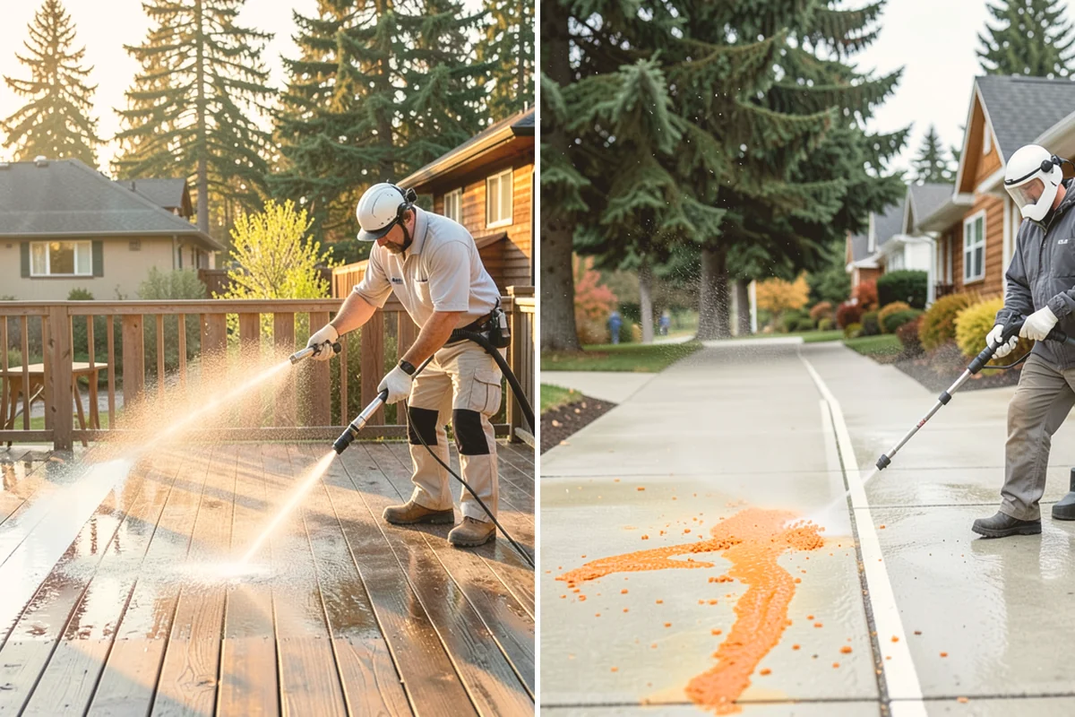 Driveway Sealing in Milton, King County, WA - Wash the driveway and treat any oil, rust, or organic staining
