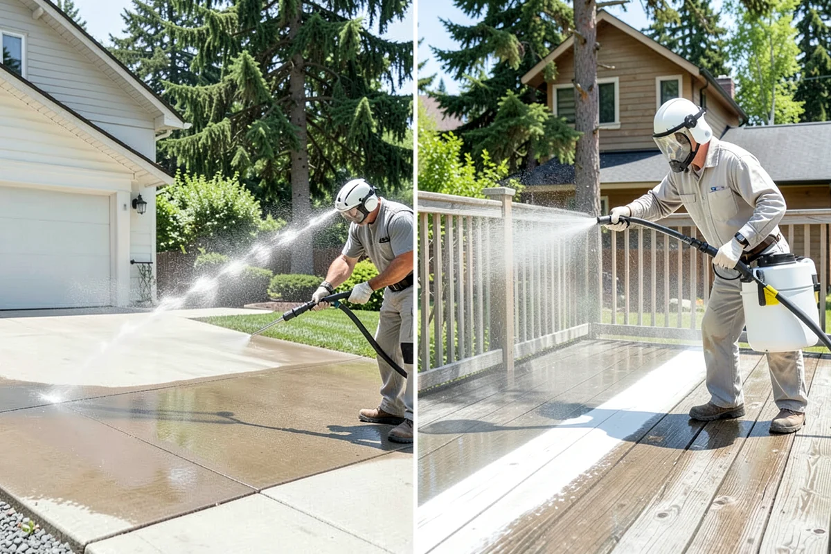 Driveway Sealing in Normandy Park, King County, WA - Wash the driveway and treat any oil, rust, or organic staining