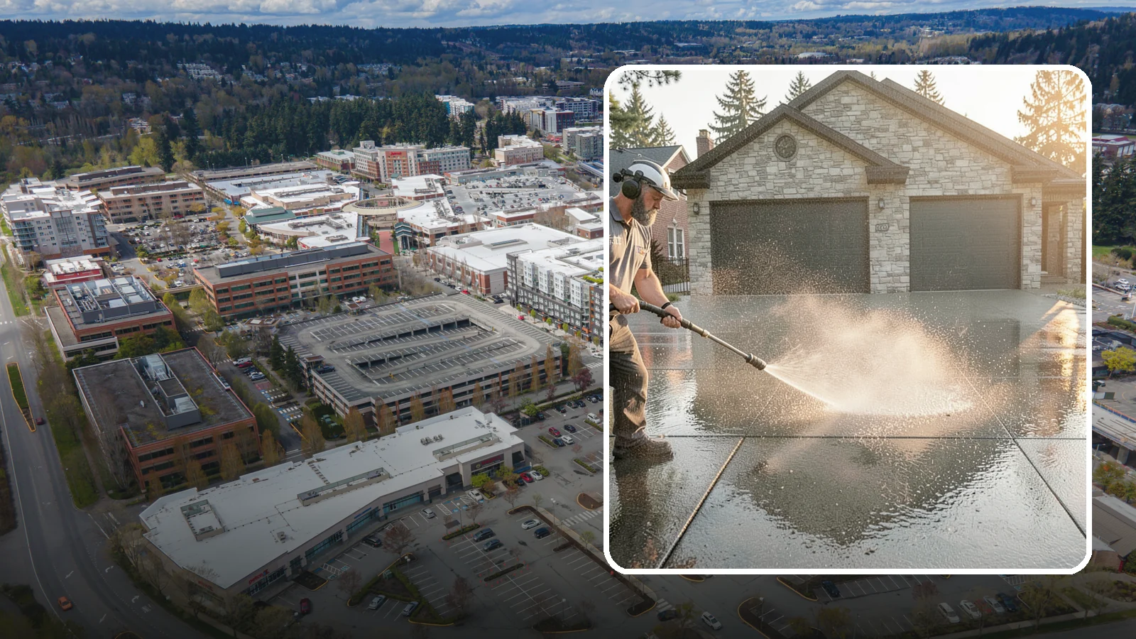 Driveway Sealing in Redmond, King County, WA - Protective sealing for asphalt and concrete driveways that guards the surface against Washington's relentless rain, oil, and...