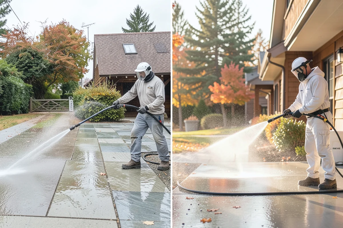 Driveway Sealing in Redmond, King County, WA - Wash the driveway and treat any oil, rust, or organic staining