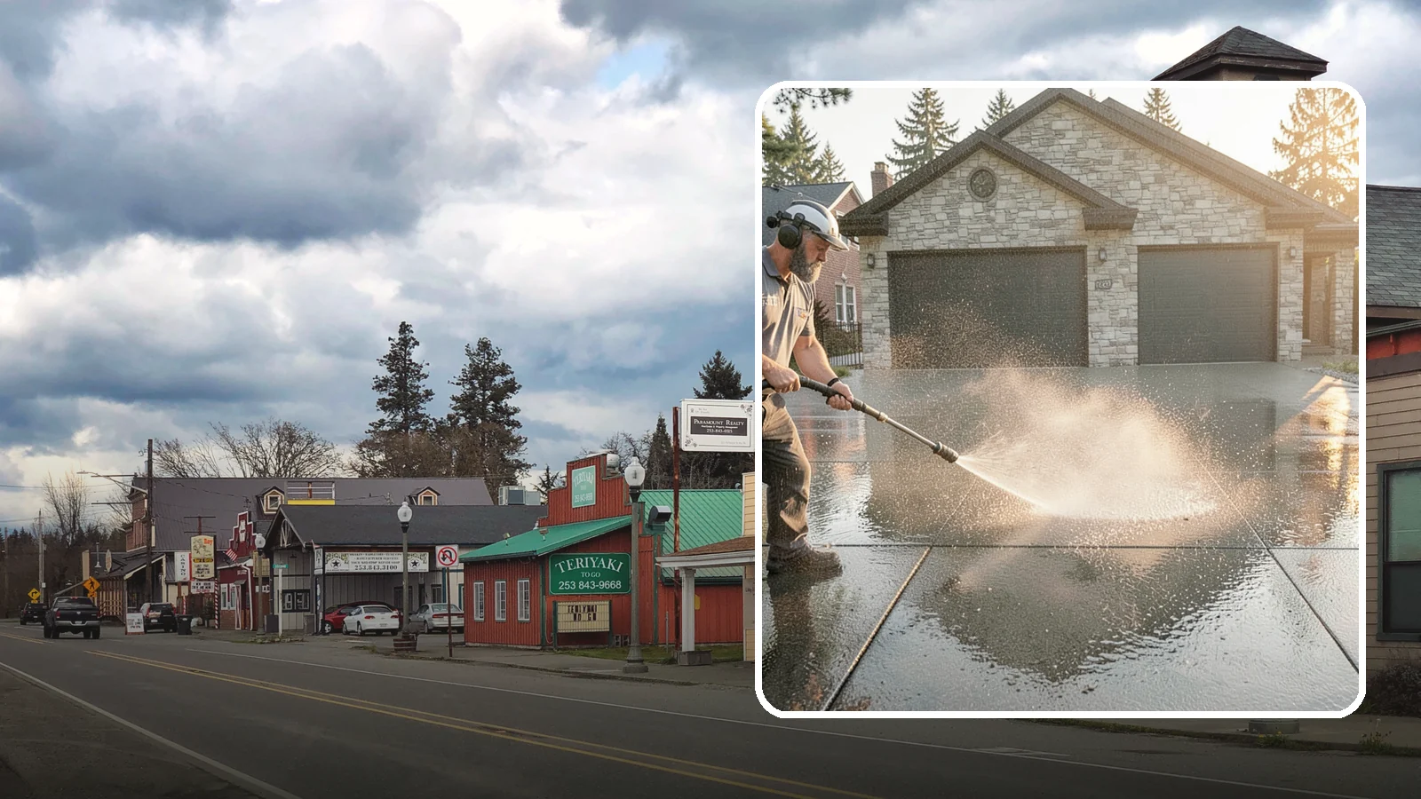 Driveway Sealing in Roy, Pierce County, WA - Protective sealing for asphalt and concrete driveways that guards the surface against Washington's relentless rain, oil, and...