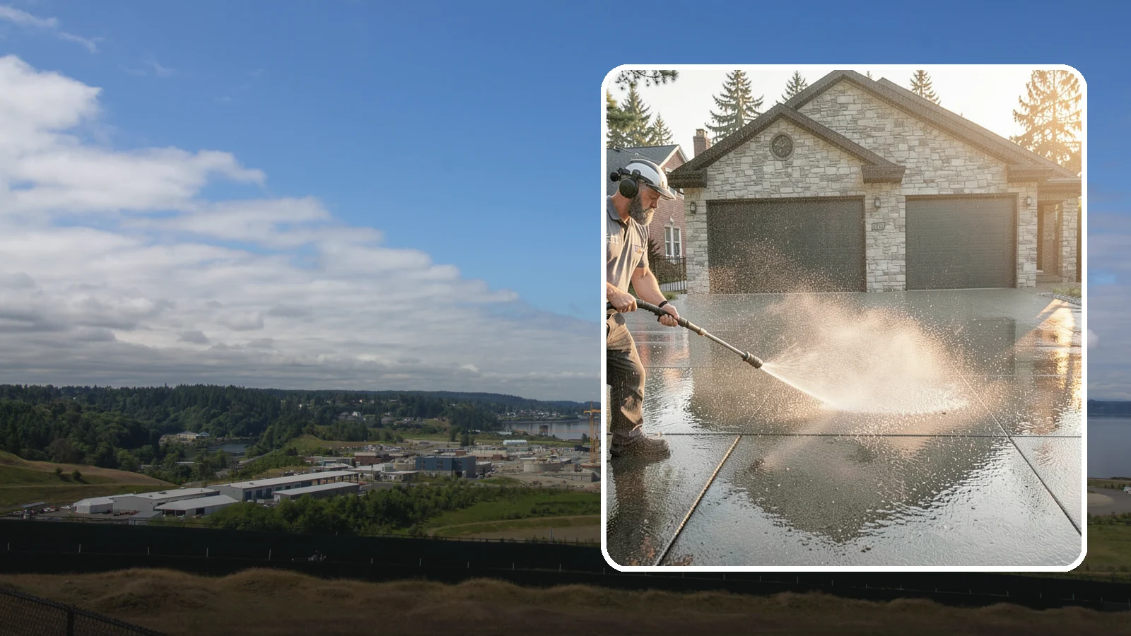 Driveway Sealing in University Place, Pierce County, WA - Protective sealing for asphalt and concrete driveways that guards the surface against Washington's relentless rain, oil, and...