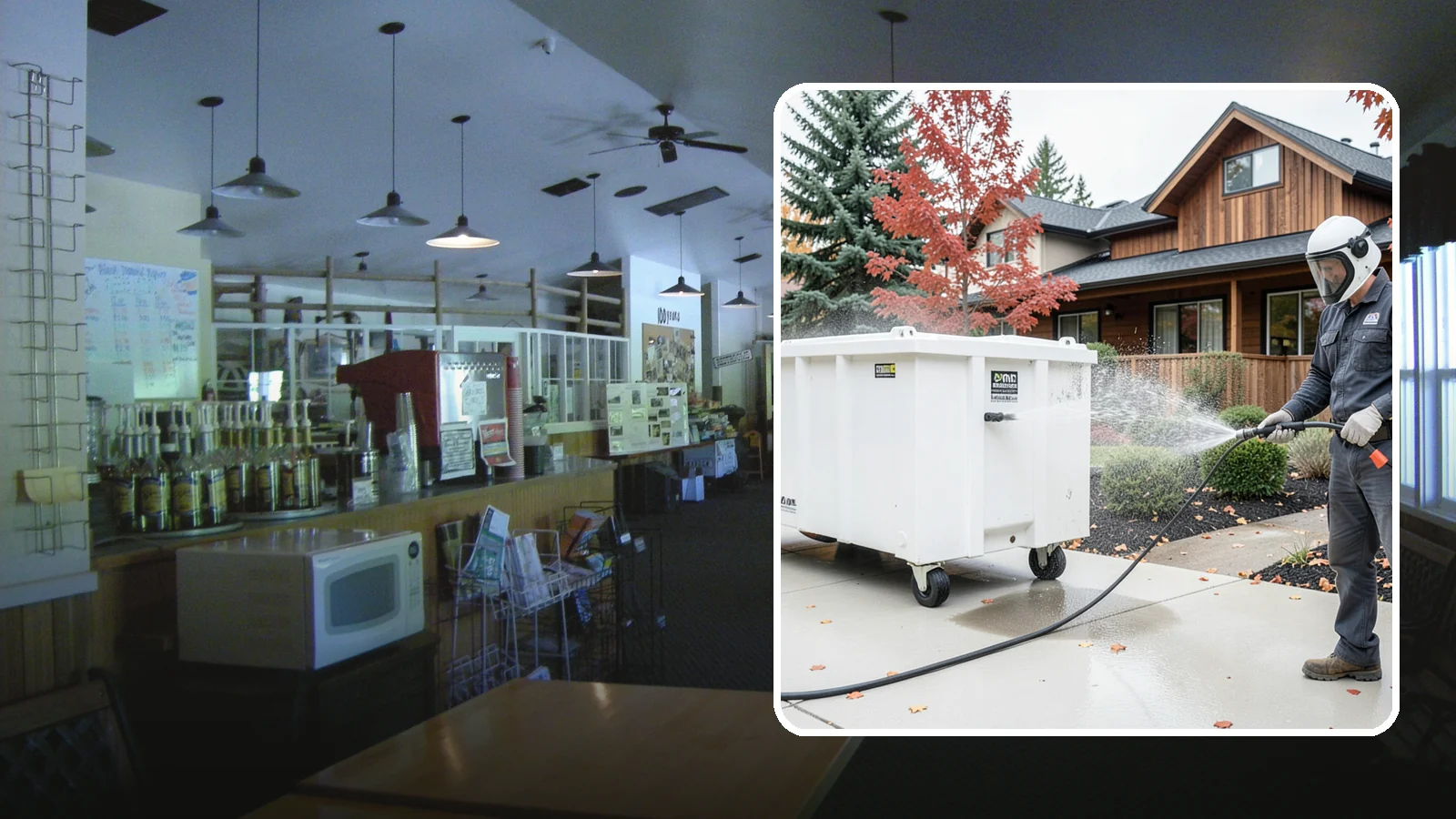 Dumpster Cleaning in Black Diamond, King County, WA - We wash and sanitize dumpsters and large trash bins in Washington to eliminate odor and pest-attracting residue.