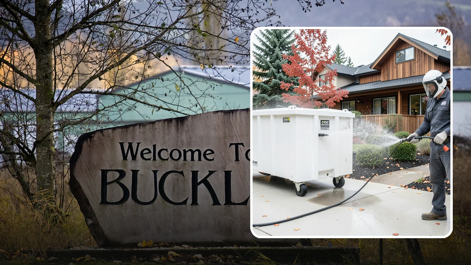 Dumpster Cleaning in Buckley, Pierce County, WA - We wash and sanitize dumpsters and large trash bins in Washington to eliminate odor and pest-attracting residue.