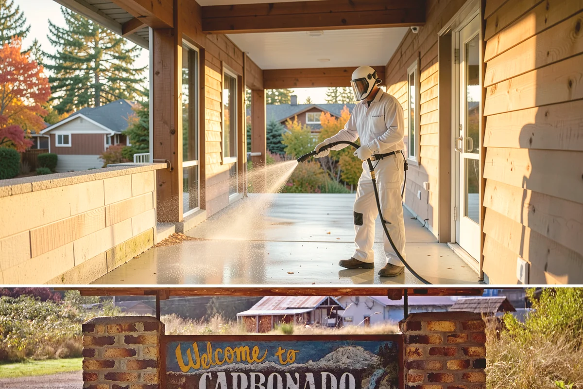 Dumpster Cleaning in Carbonado, Pierce County, WA - Dumpsters need cleaning monthly year-round, since Washington's moisture keeps waste damp and odor active in every season.