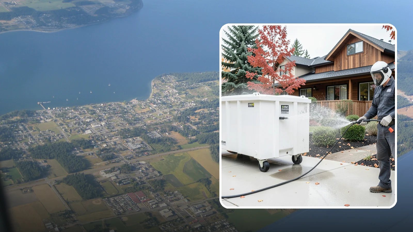 Dumpster Cleaning in Coupeville, Island County, WA - We wash and sanitize dumpsters and large trash bins in Washington to eliminate odor and pest-attracting residue.
