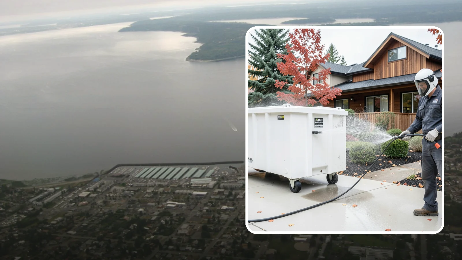 Dumpster Cleaning in Des Moines, King County, WA - We wash and sanitize dumpsters and large trash bins in Washington to eliminate odor and pest-attracting residue.