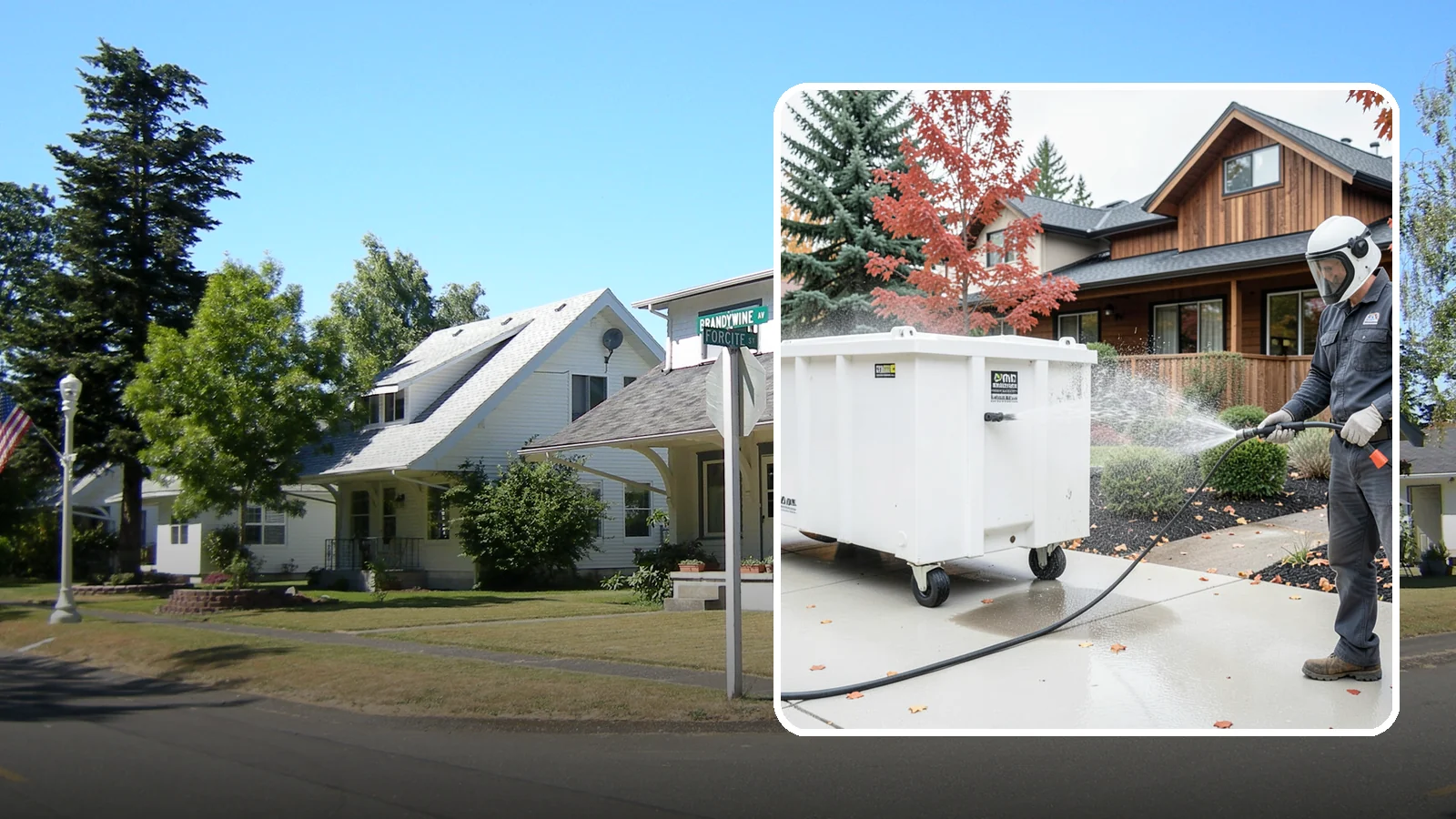 Dumpster Cleaning in DuPont, Pierce County, WA - We wash and sanitize dumpsters and large trash bins in Washington to eliminate odor and pest-attracting residue.