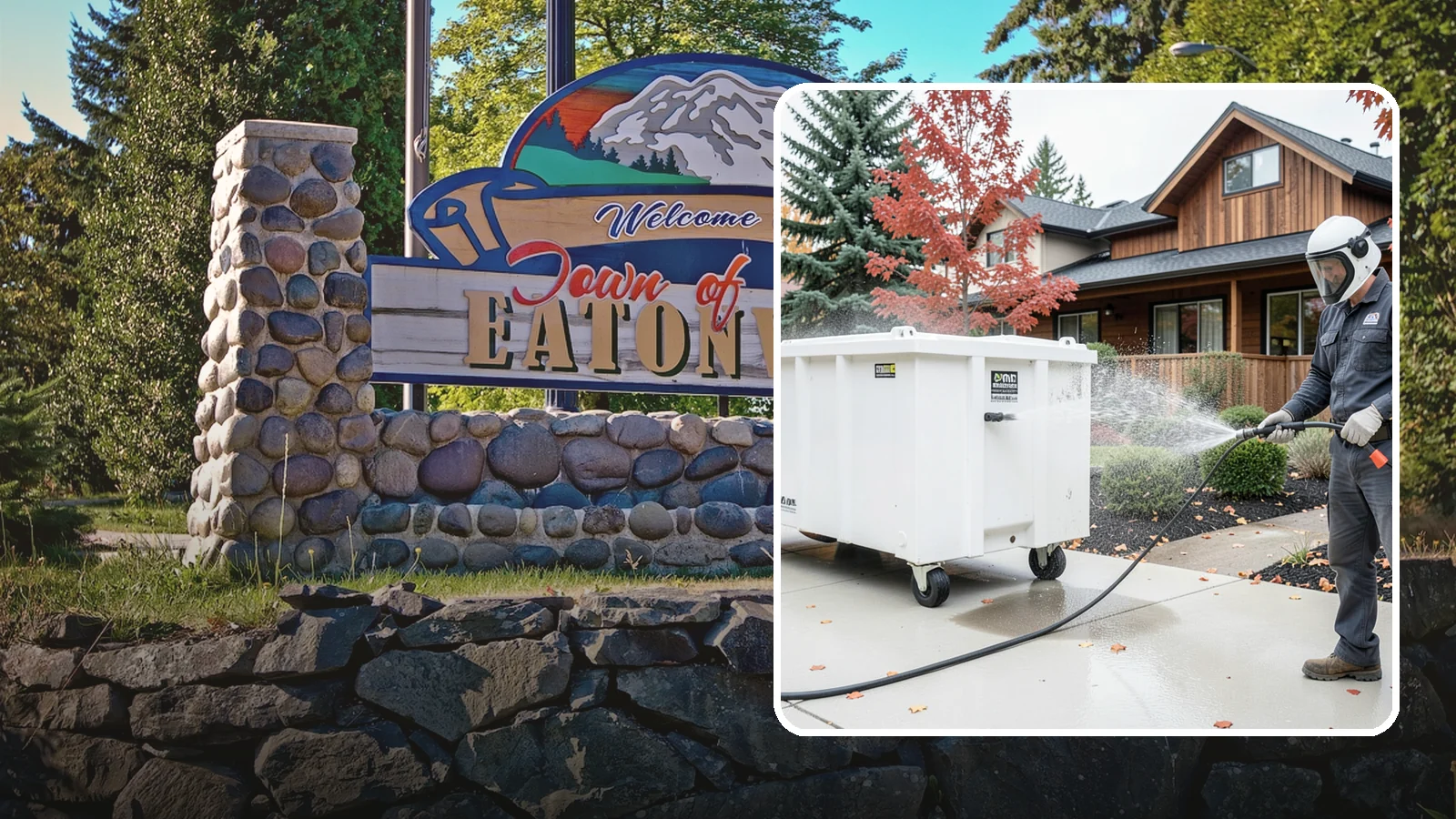 Dumpster Cleaning in Eatonville, Pierce County, WA - We wash and sanitize dumpsters and large trash bins in Washington to eliminate odor and pest-attracting residue.