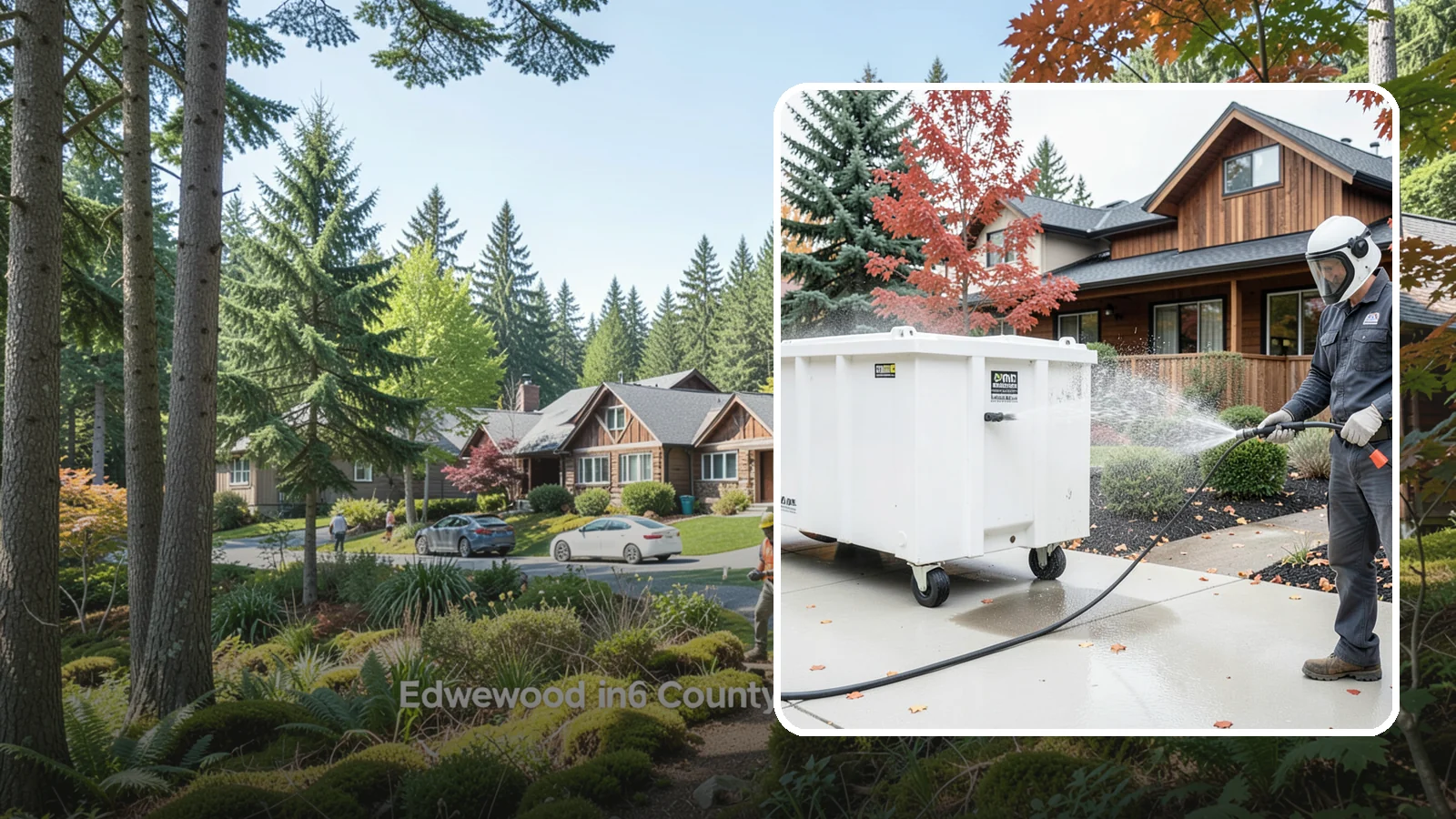 Dumpster Cleaning in Edgewood, Pierce County, WA - We wash and sanitize dumpsters and large trash bins in Washington to eliminate odor and pest-attracting residue.
