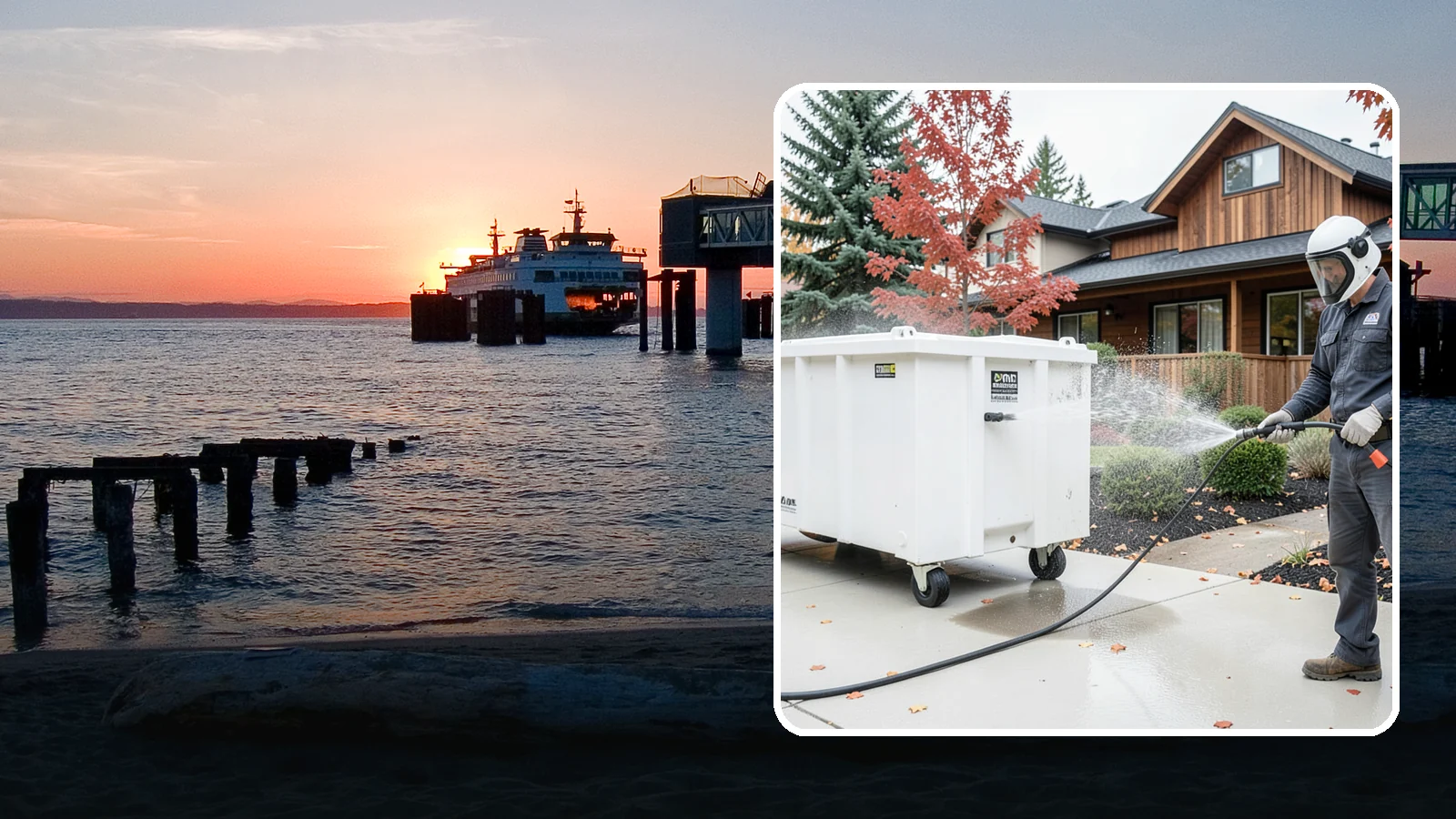 Dumpster Cleaning in Edmonds, Snohomish County, WA - We wash and sanitize dumpsters and large trash bins in Washington to eliminate odor and pest-attracting residue.