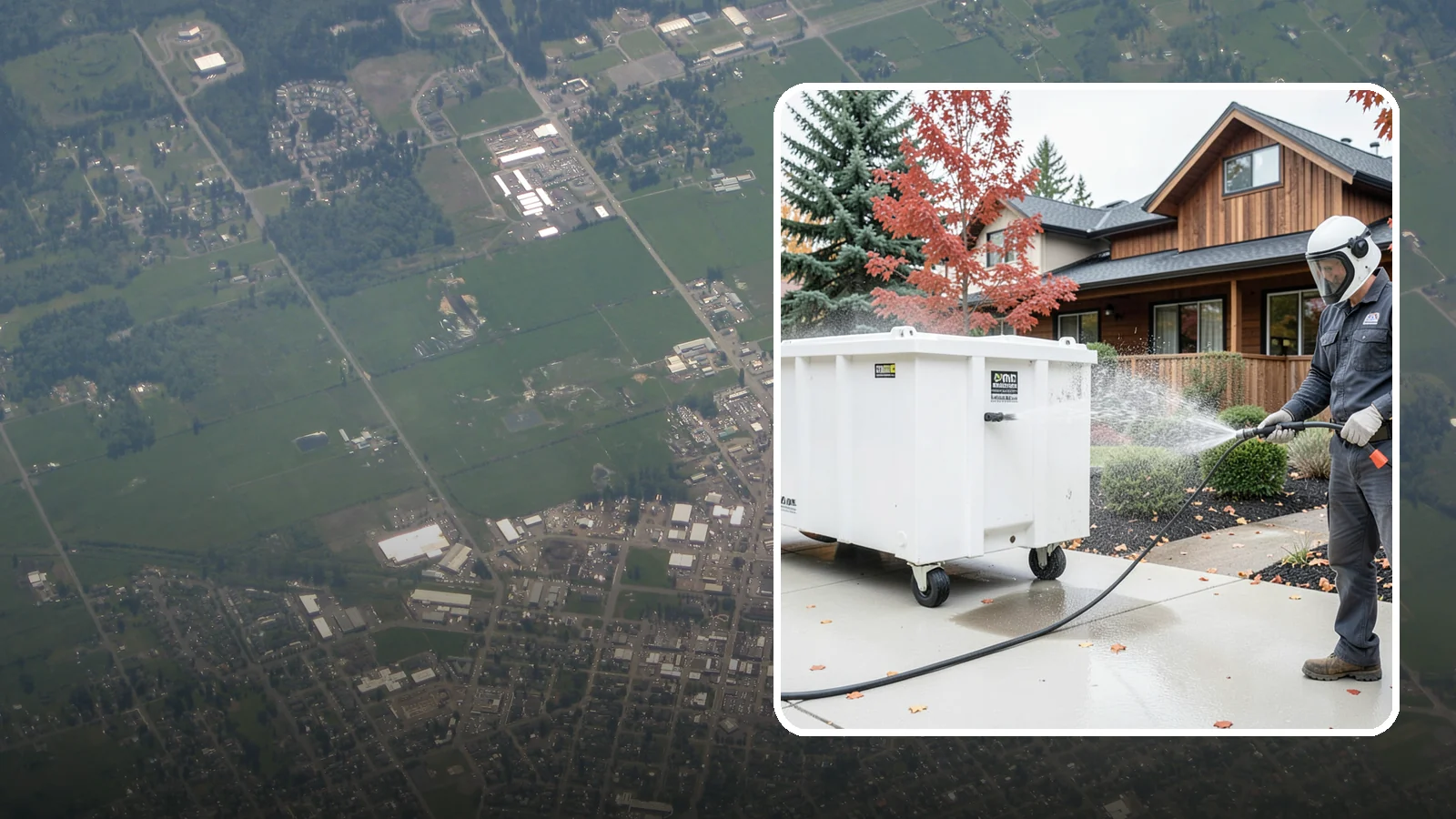 Dumpster Cleaning in Enumclaw, King County, WA - We wash and sanitize dumpsters and large trash bins in Washington to eliminate odor and pest-attracting residue.