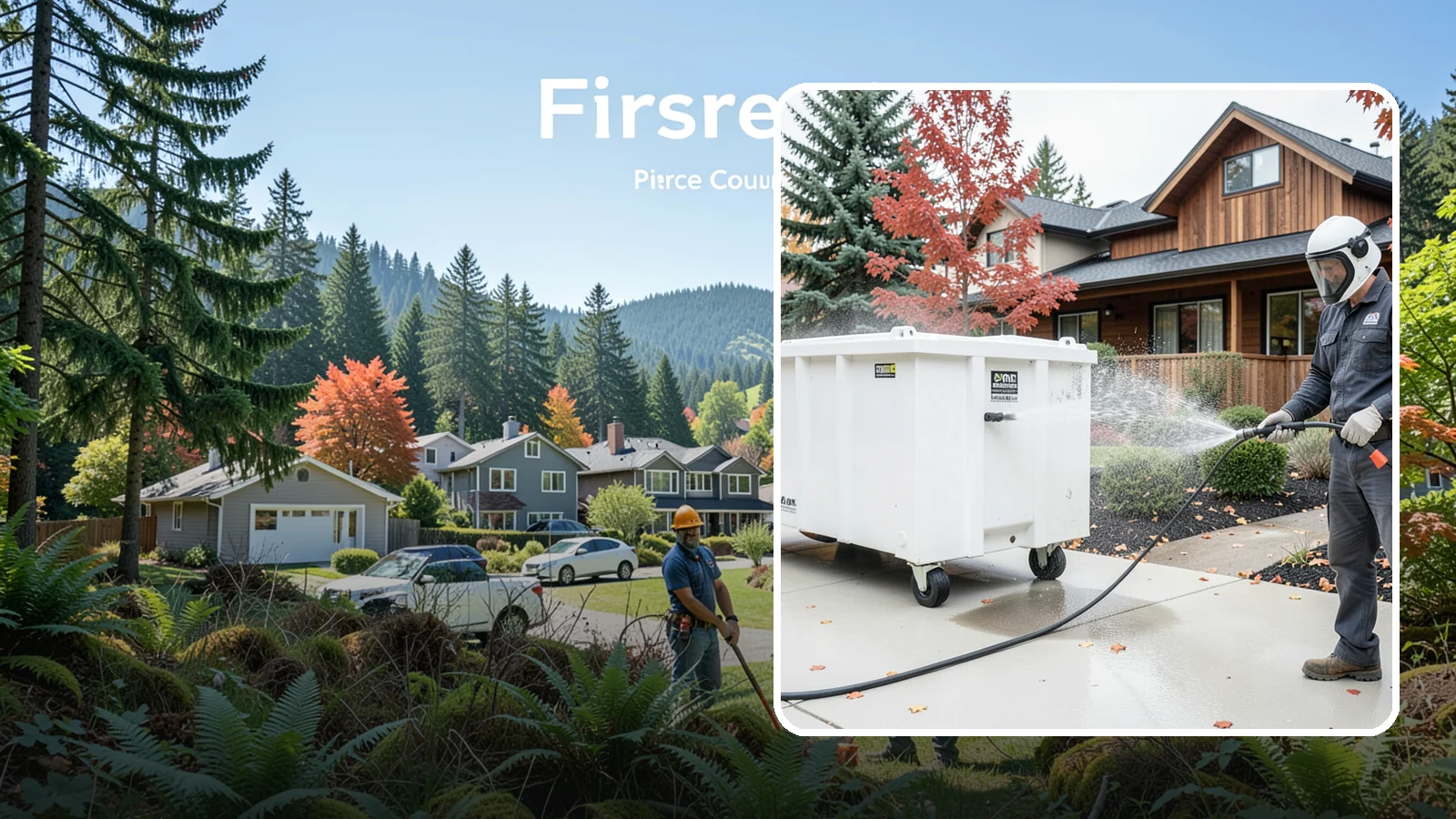 Dumpster Cleaning in Fircrest, Pierce County, WA - We wash and sanitize dumpsters and large trash bins in Washington to eliminate odor and pest-attracting residue.