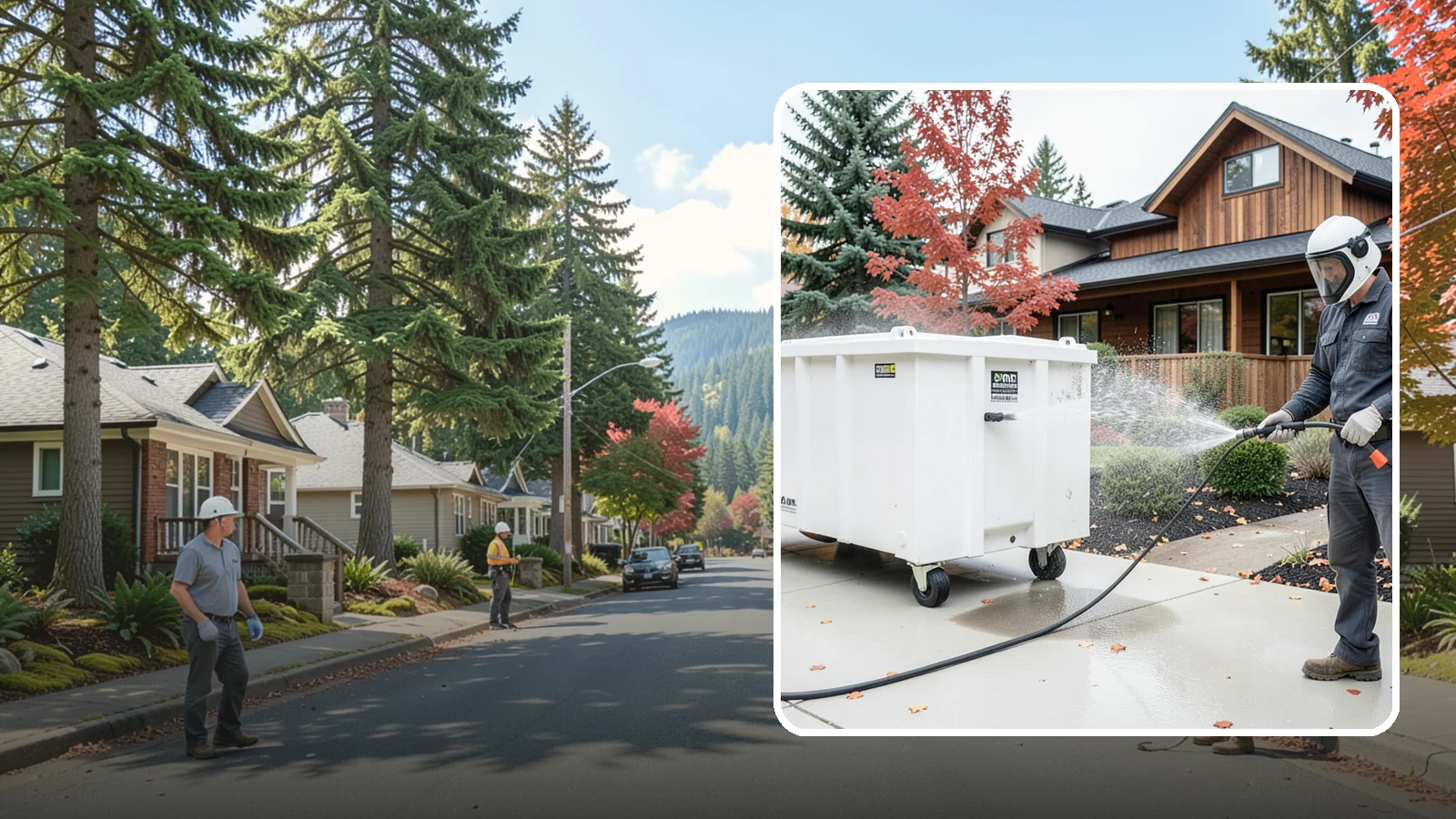 Dumpster Cleaning in Hunts Point, King County, WA - We wash and sanitize dumpsters and large trash bins in Washington to eliminate odor and pest-attracting residue.
