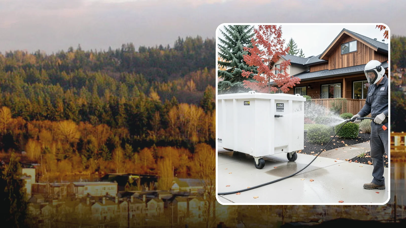 Dumpster Cleaning in Kenmore, King County, WA - We wash and sanitize dumpsters and large trash bins in Washington to eliminate odor and pest-attracting residue.