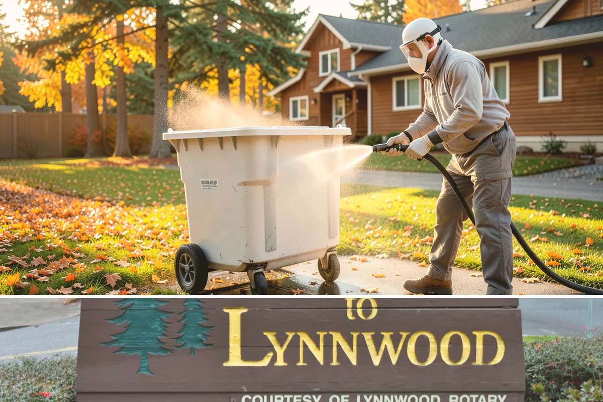 Dumpster Cleaning in Lynnwood, Snohomish County, WA - Dumpsters need cleaning monthly year-round, since Washington's moisture keeps waste damp and odor active in every season.
