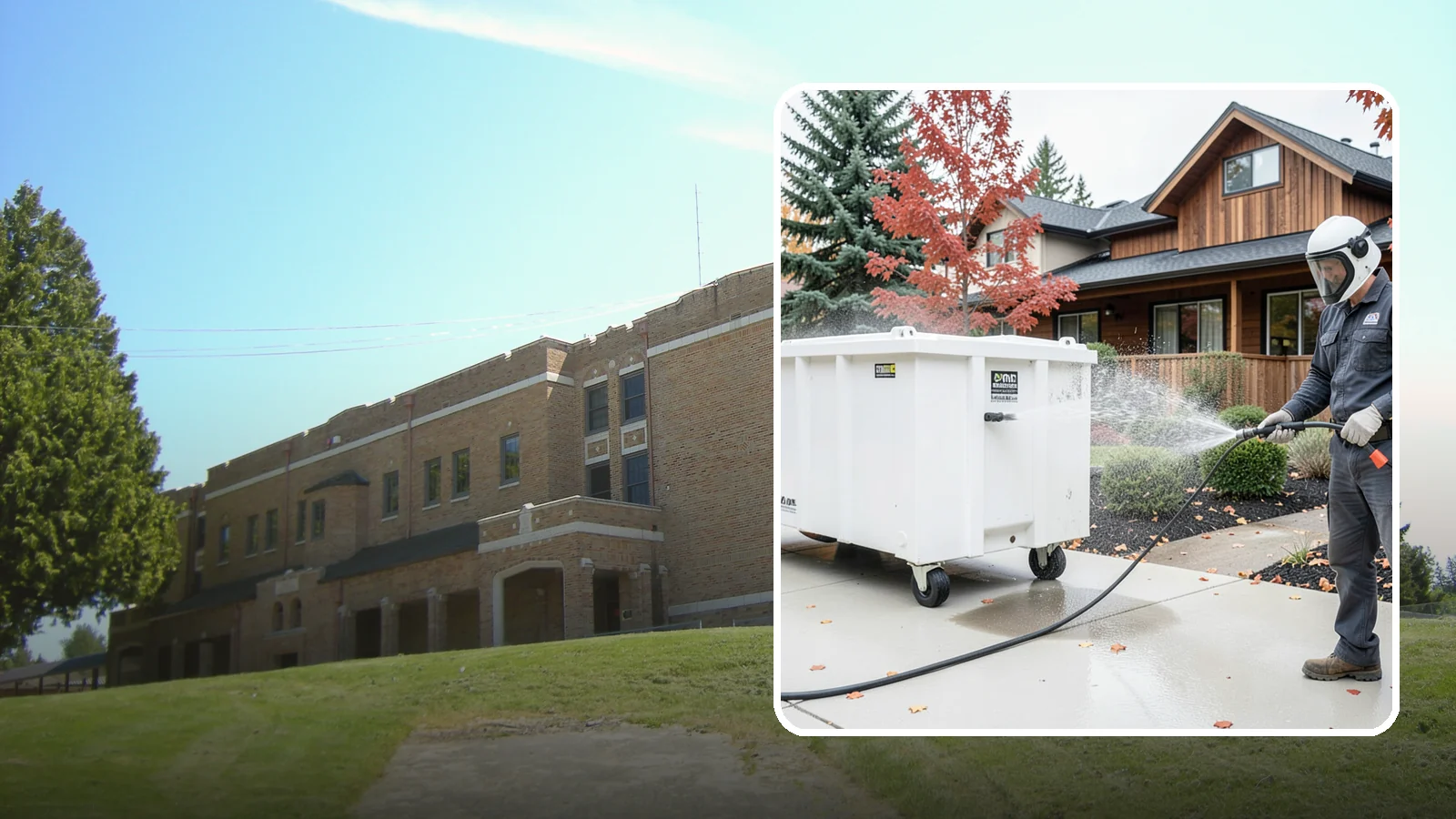 Dumpster Cleaning in Maple Valley, King County, WA - We wash and sanitize dumpsters and large trash bins in Washington to eliminate odor and pest-attracting residue.