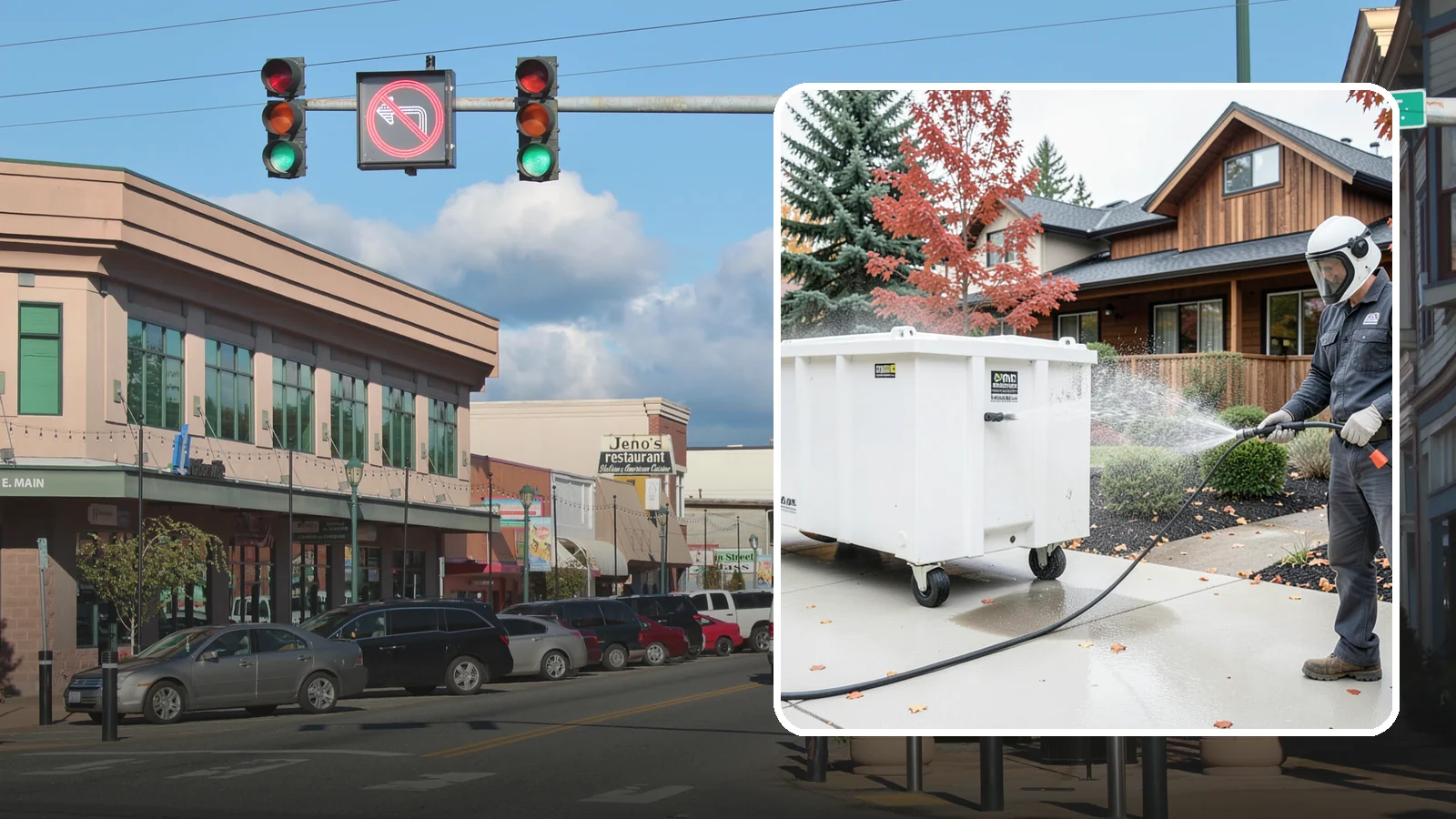 Dumpster Cleaning in Monroe, Snohomish County, WA - We wash and sanitize dumpsters and large trash bins in Washington to eliminate odor and pest-attracting residue.