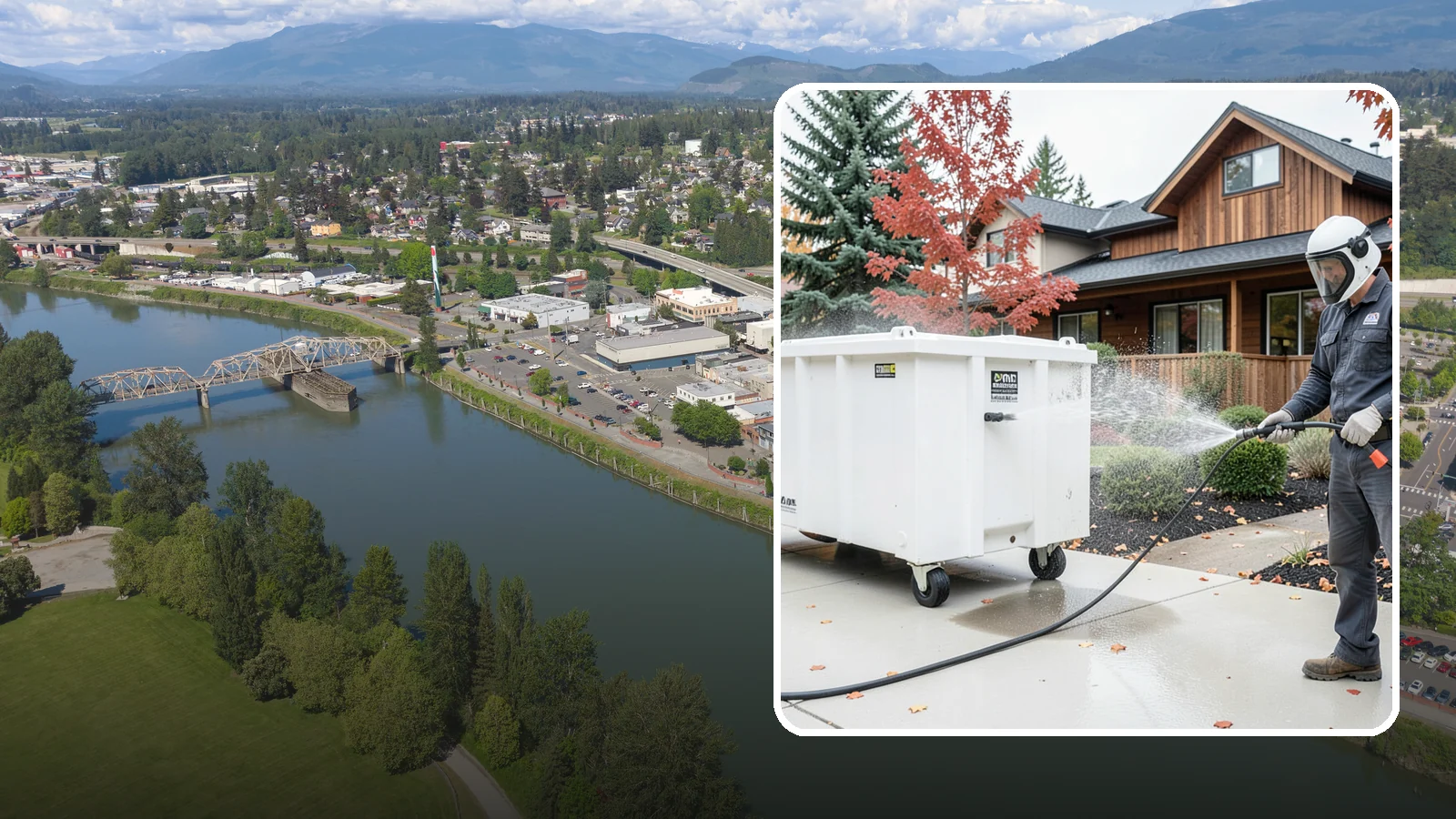 Dumpster Cleaning in Mount Vernon, Skagit County, WA - We wash and sanitize dumpsters and large trash bins in Washington to eliminate odor and pest-attracting residue.