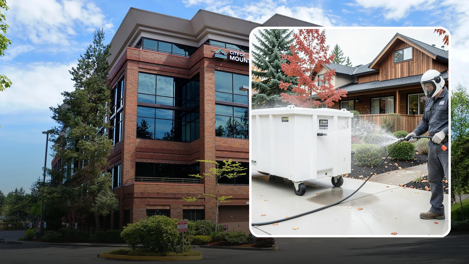 Dumpster Cleaning in Mountlake Terrace, Snohomish County, WA - We wash and sanitize dumpsters and large trash bins in Washington to eliminate odor and pest-attracting residue.