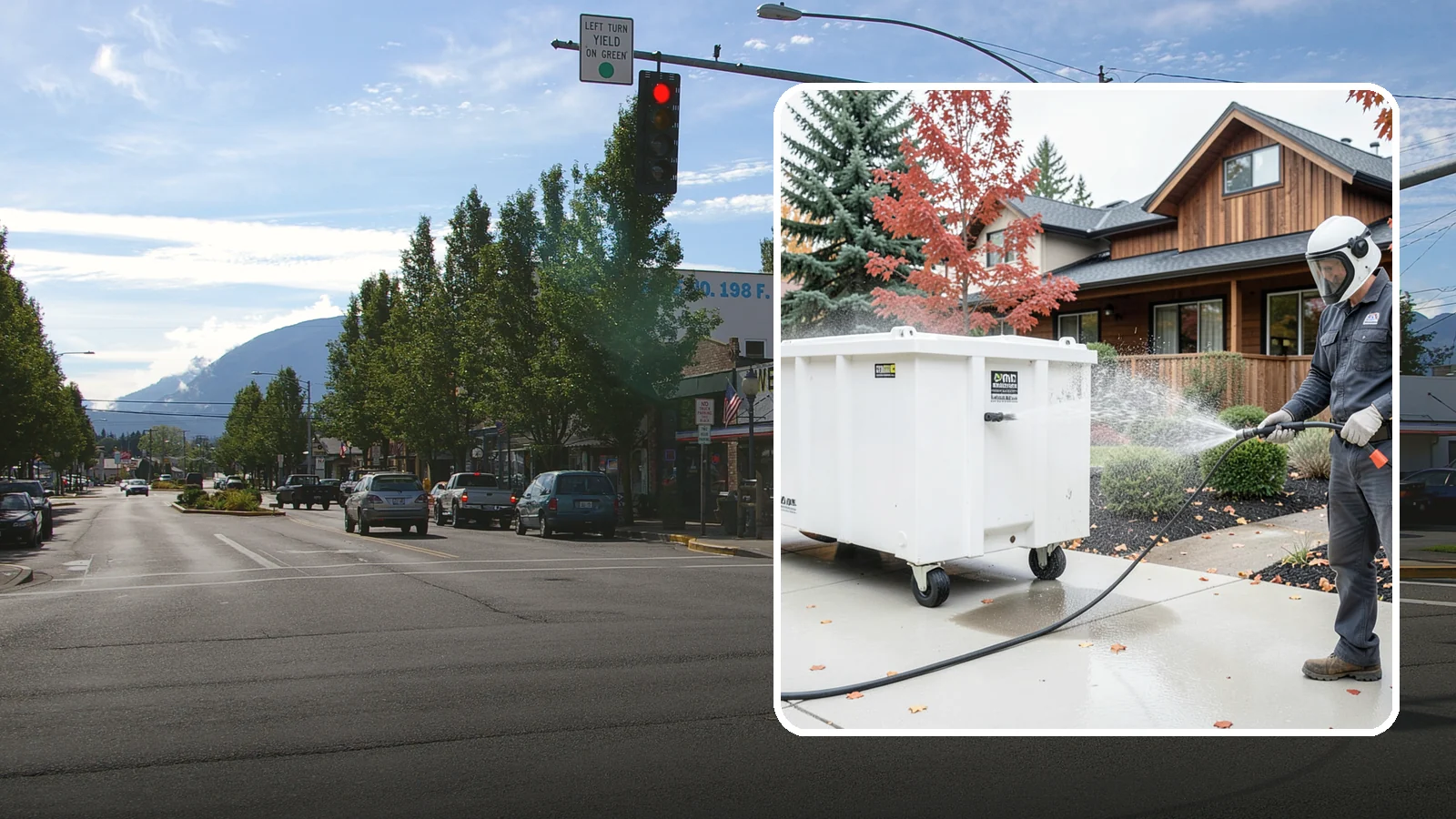 Dumpster Cleaning in North Bend, King County, WA - We wash and sanitize dumpsters and large trash bins in Washington to eliminate odor and pest-attracting residue.