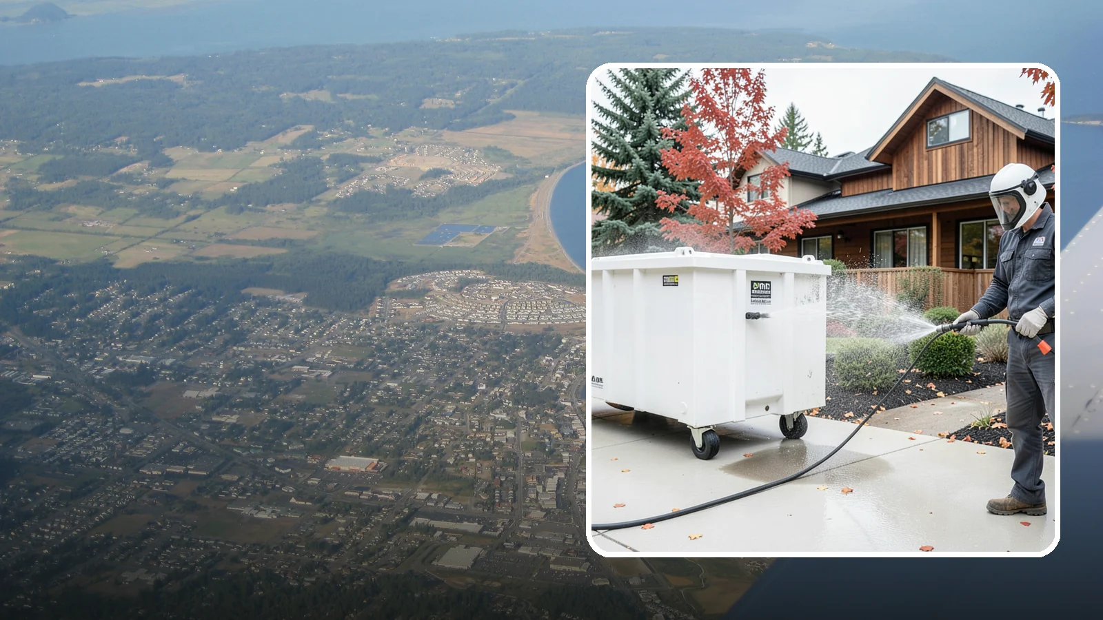 Dumpster Cleaning in Oak Harbor, Island County, WA - We wash and sanitize dumpsters and large trash bins in Washington to eliminate odor and pest-attracting residue.