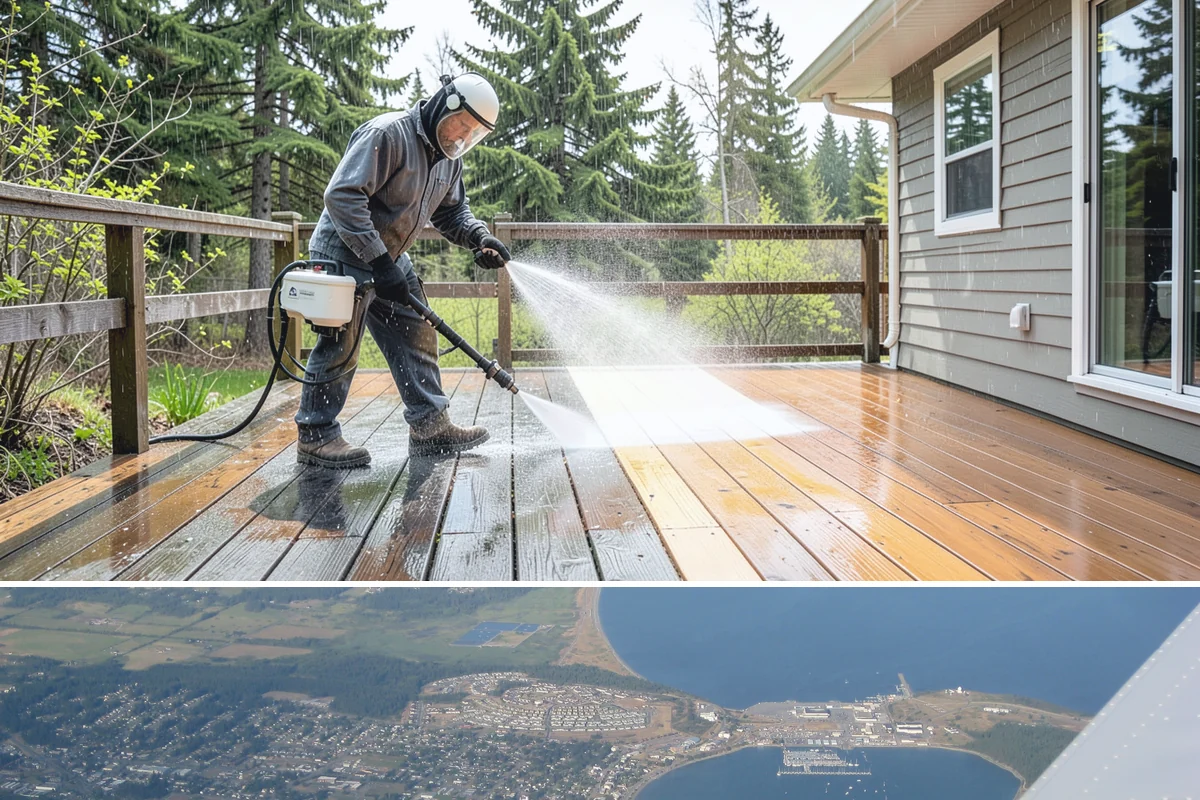 Dumpster Cleaning in Oak Harbor, Island County, WA - Dumpsters need cleaning monthly year-round, since Washington's moisture keeps waste damp and odor active in every season.