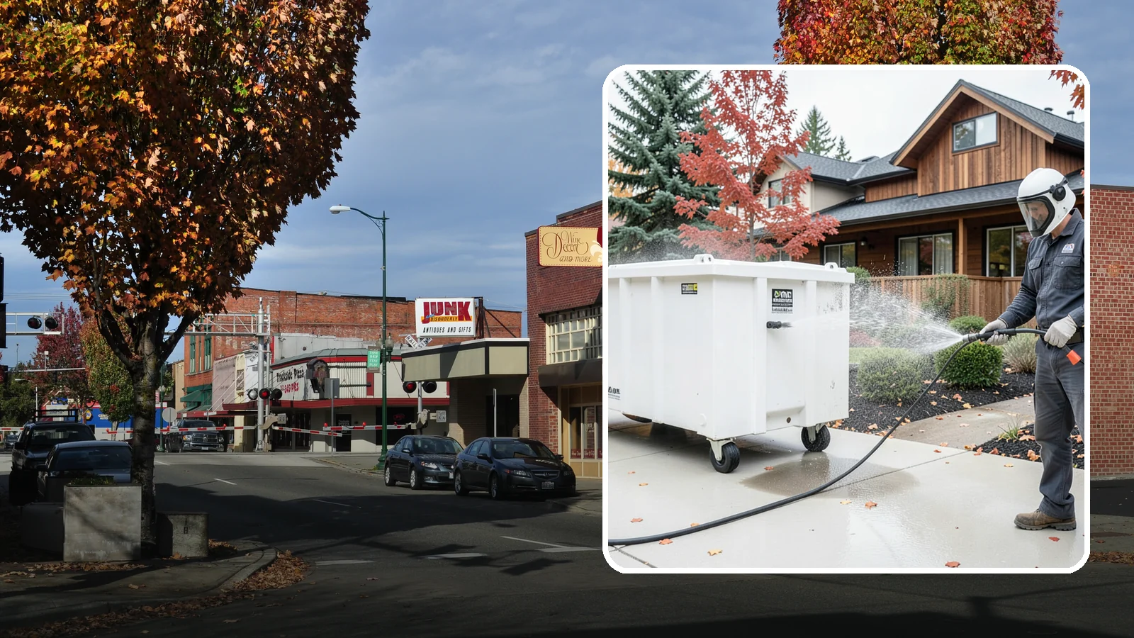 Dumpster Cleaning in Puyallup, Pierce County, WA - We wash and sanitize dumpsters and large trash bins in Washington to eliminate odor and pest-attracting residue.