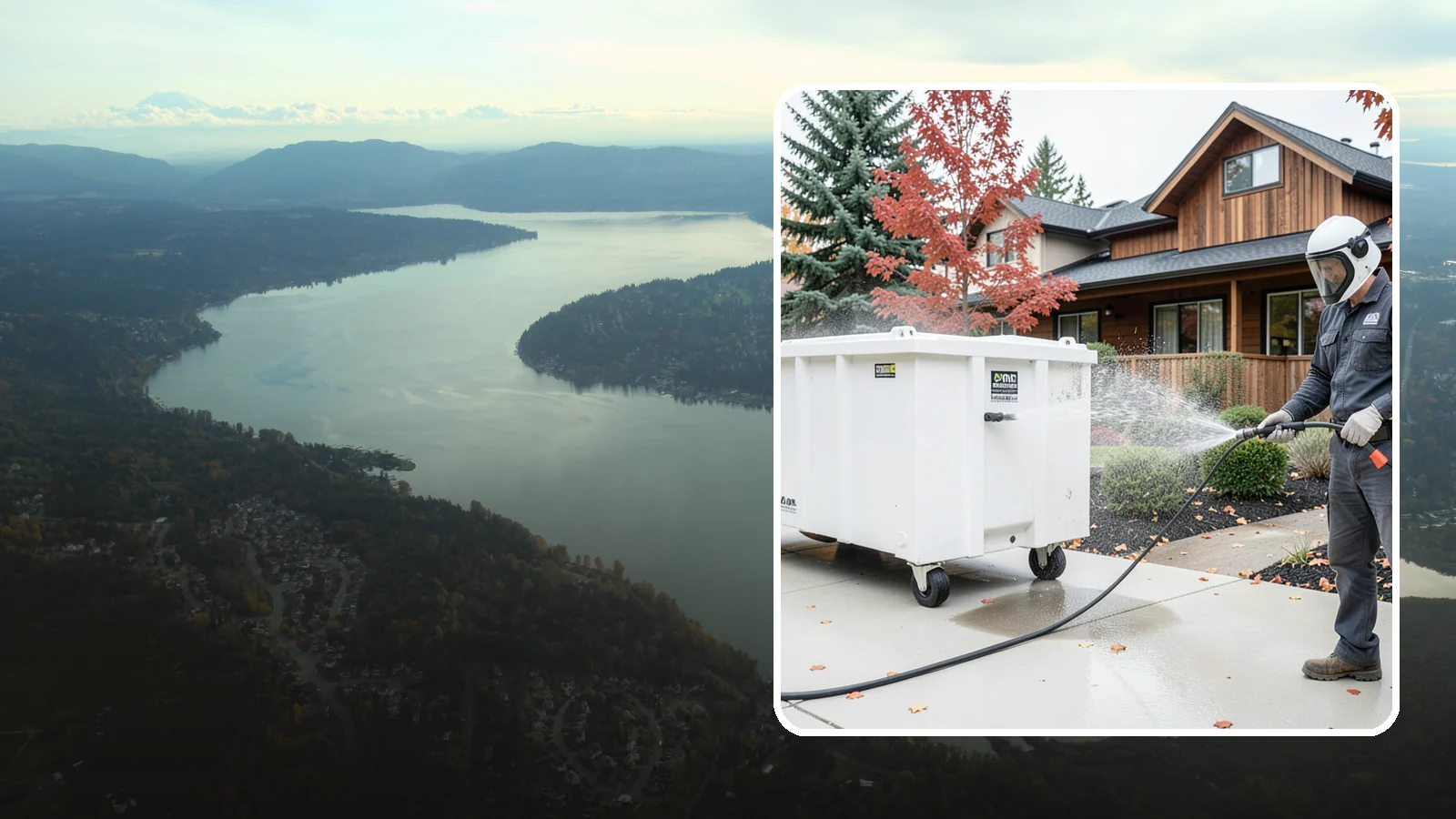 Dumpster Cleaning in Sammamish, King County, WA - We wash and sanitize dumpsters and large trash bins in Washington to eliminate odor and pest-attracting residue.