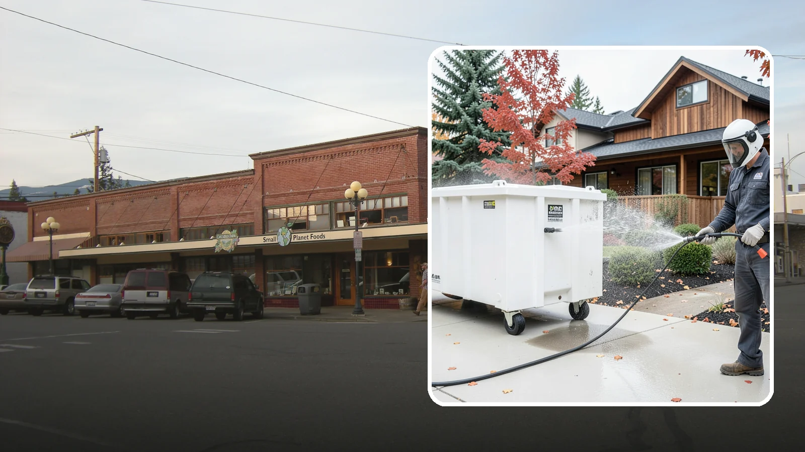 Dumpster Cleaning in Sedro-Woolley, Skagit County, WA - We wash and sanitize dumpsters and large trash bins in Washington to eliminate odor and pest-attracting residue.