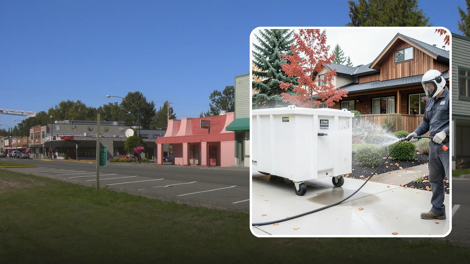 Dumpster Cleaning in Snoqualmie, King County, WA - We wash and sanitize dumpsters and large trash bins in Washington to eliminate odor and pest-attracting residue.