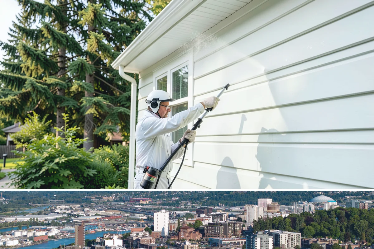 Dumpster Cleaning in Tacoma, Pierce County, WA - Dumpsters need cleaning monthly year-round, since Washington's moisture keeps waste damp and odor active in every season.