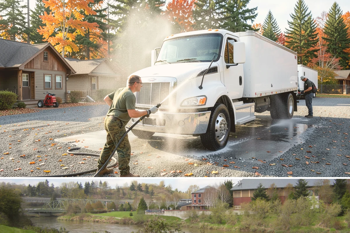 Dumpster Cleaning in Tukwila, King County, WA - Dumpsters need cleaning monthly year-round, since Washington's moisture keeps waste damp and odor active in every season.