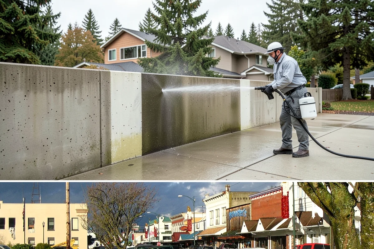 Dumpster Pad Cleaning in Arlington, Snohomish County, WA - Dumpster pads should be cleaned monthly year-round, since Washington's damp air keeps waste residue from drying and worsens odor.