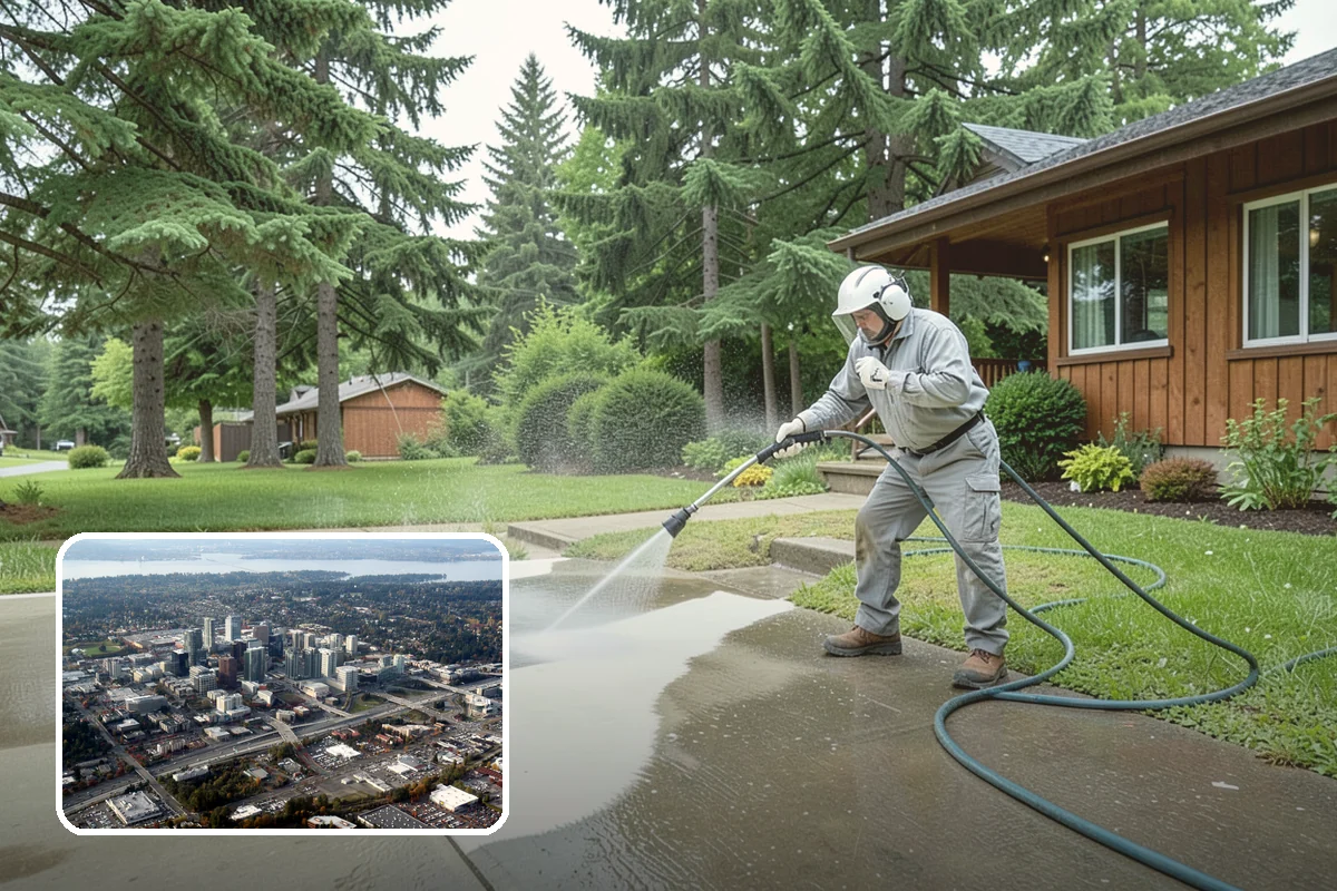 Dumpster Pad Cleaning in Bellevue, King County, WA - Eliminates foul odors from decaying waste
