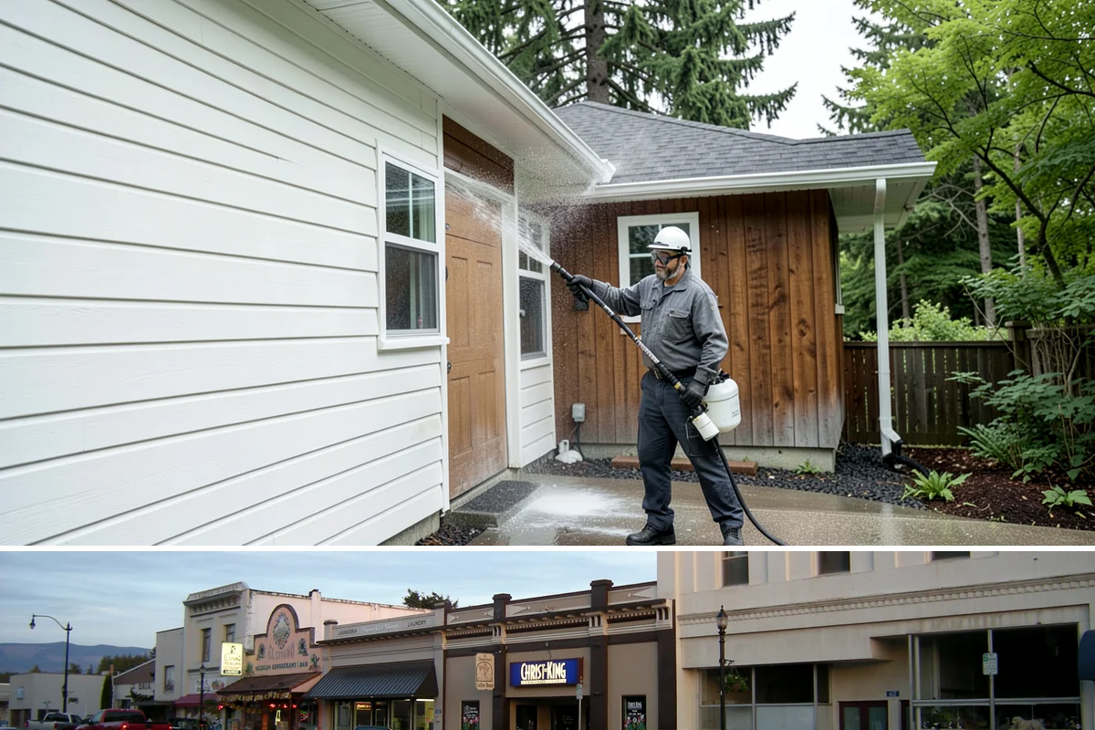 Dumpster Pad Cleaning in Burlington, Skagit County, WA - Dumpster pads should be cleaned monthly year-round, since Washington's damp air keeps waste residue from drying and worsens odor.