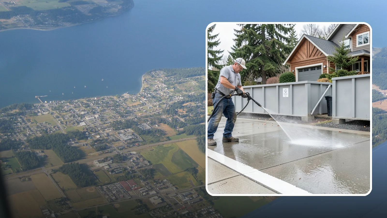 Dumpster Pad Cleaning in Coupeville, Island County, WA - We scrub and sanitize dumpster pads at Washington businesses to eliminate odor, grime, and pest-attracting residue.