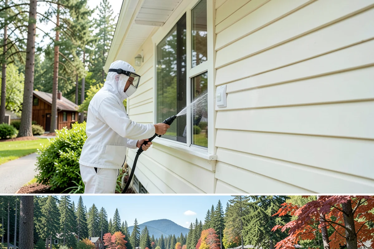 Dumpster Pad Cleaning in Covington, King County, WA - Dumpster pads should be cleaned monthly year-round, since Washington's damp air keeps waste residue from drying and worsens odor.