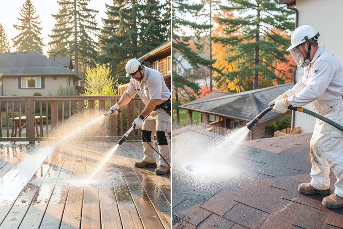 Dumpster Pad Cleaning in Des Moines, King County, WA - Clear loose debris from the pad and enclosure