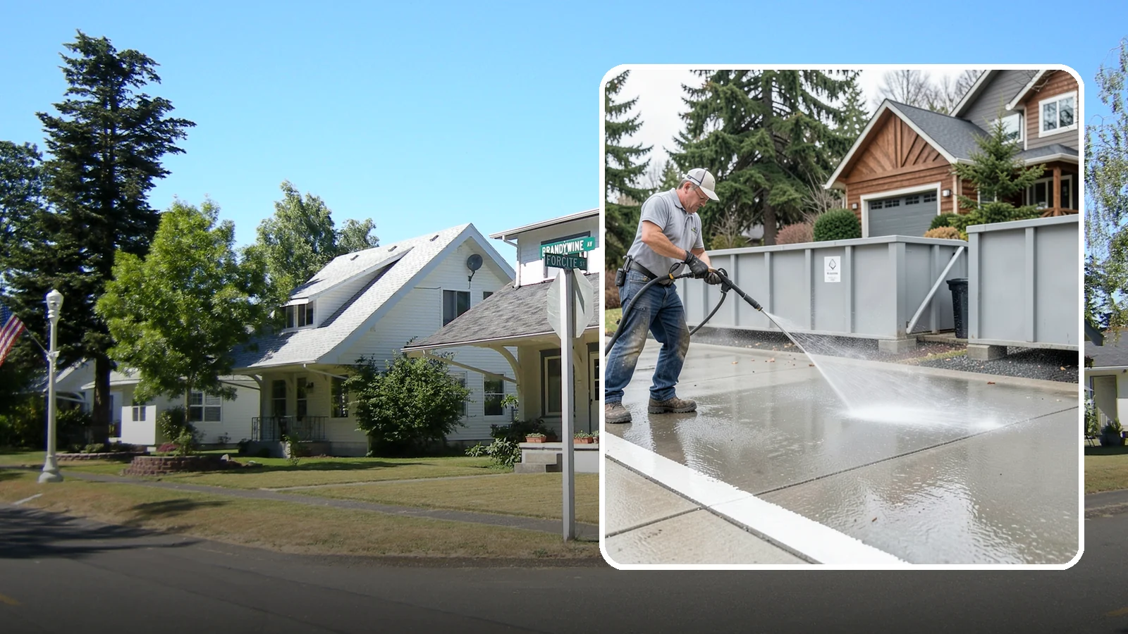 Dumpster Pad Cleaning in DuPont, Pierce County, WA - We scrub and sanitize dumpster pads at Washington businesses to eliminate odor, grime, and pest-attracting residue.